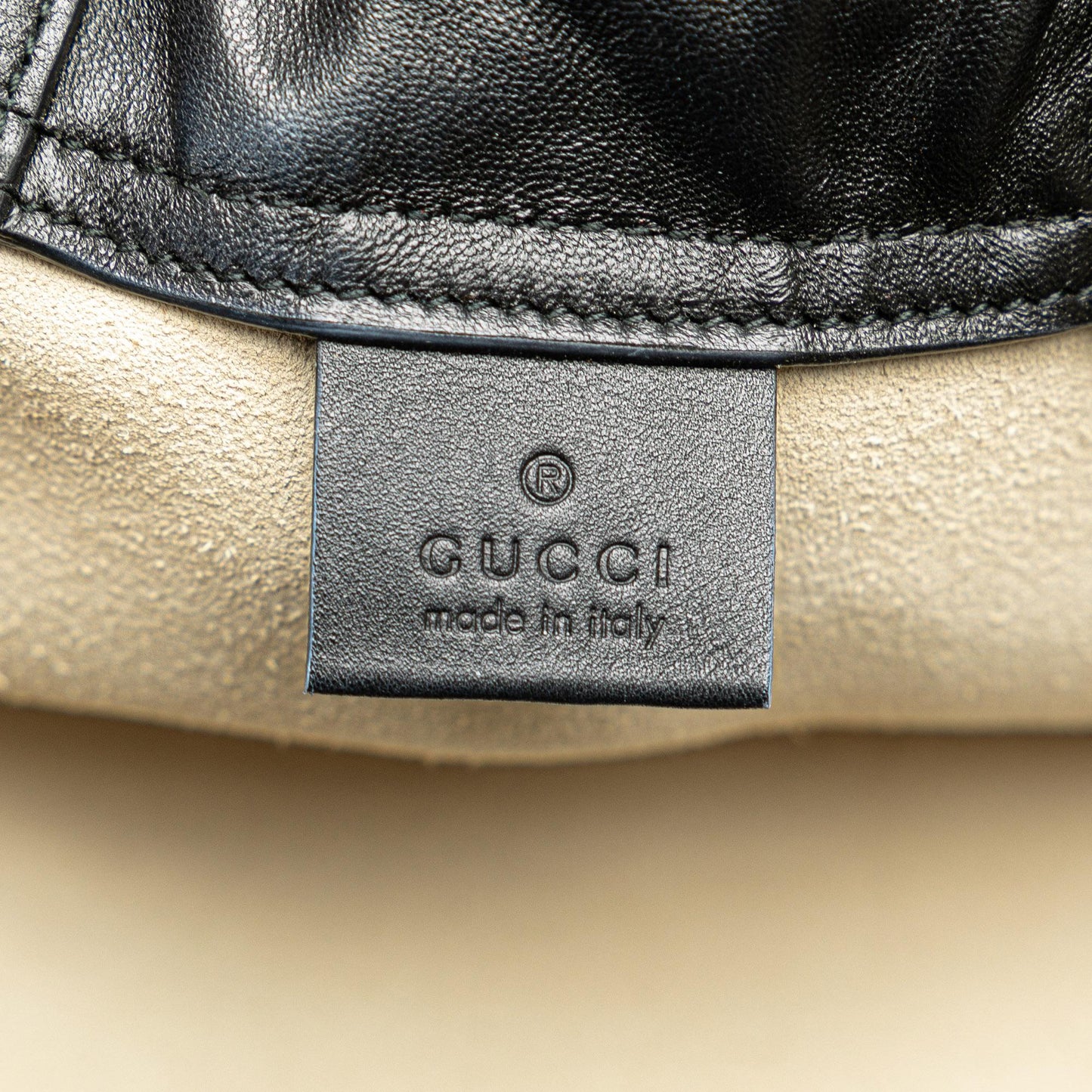 Gucci Gucci Logo Leather Backpack