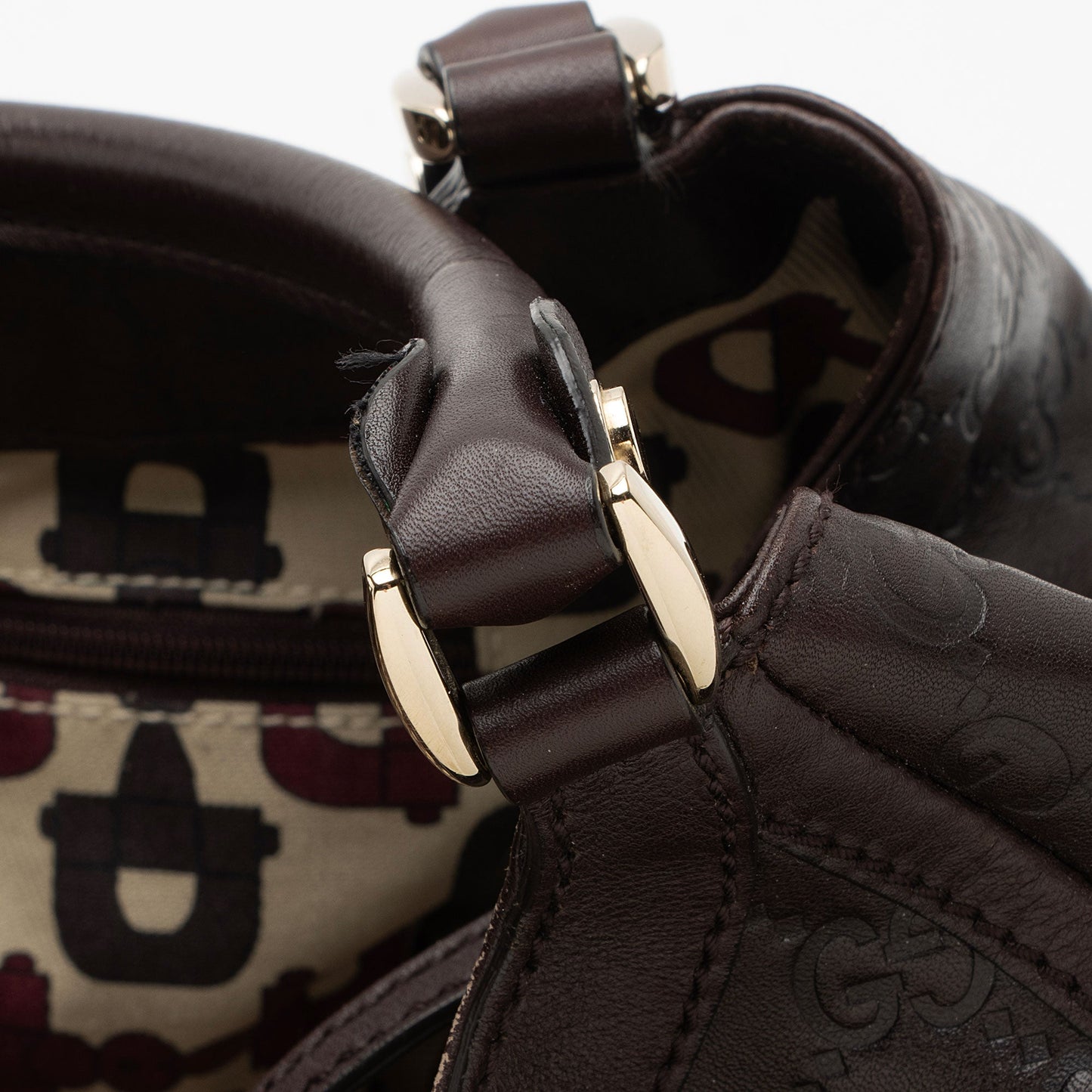 Gucci Guccissima Leather D Ring Large Hobo (SHF-SM0fmu)