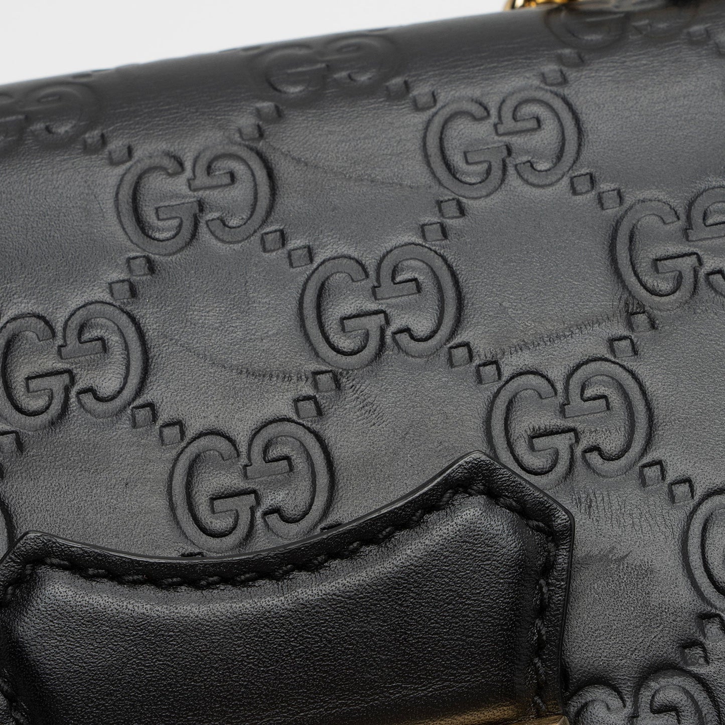 Gucci Guccissima Leather Padlock Backpack