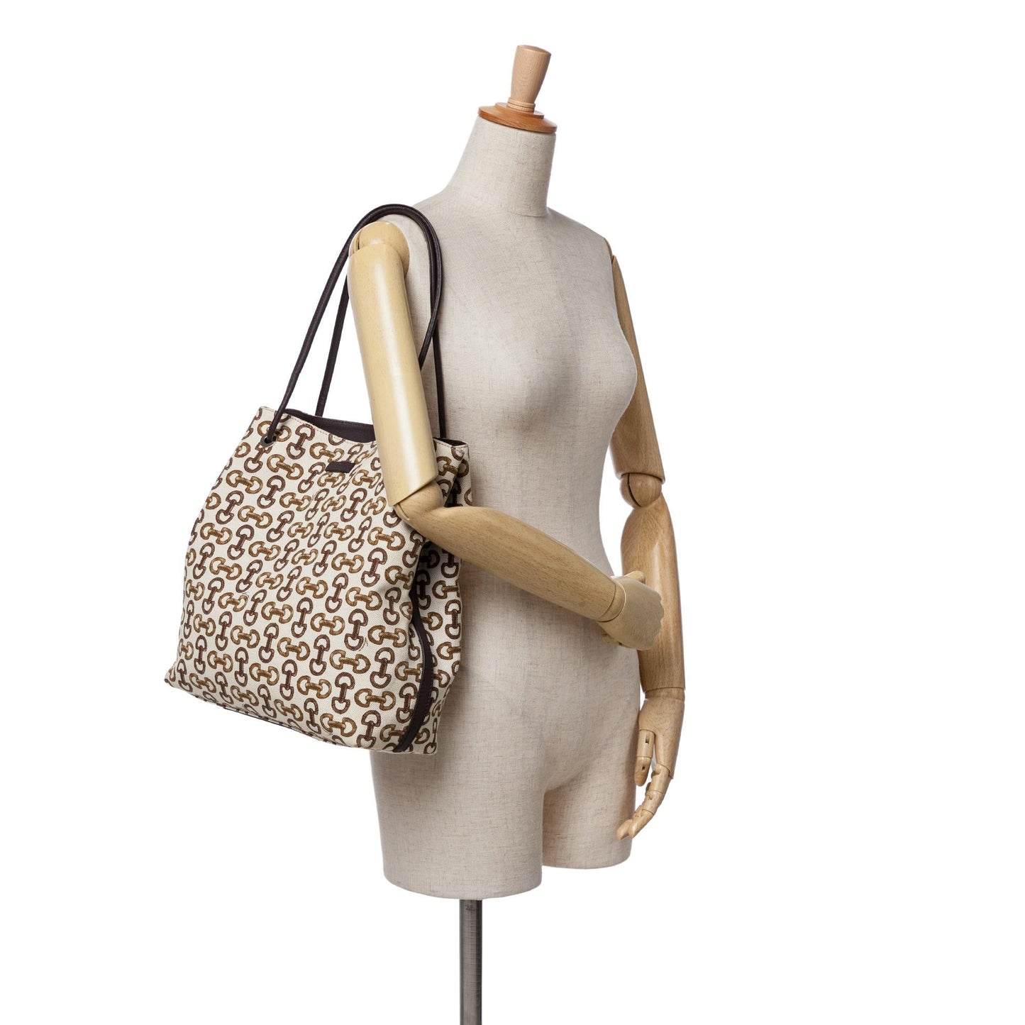 Gucci Horsebit Canvas Gifford Tote