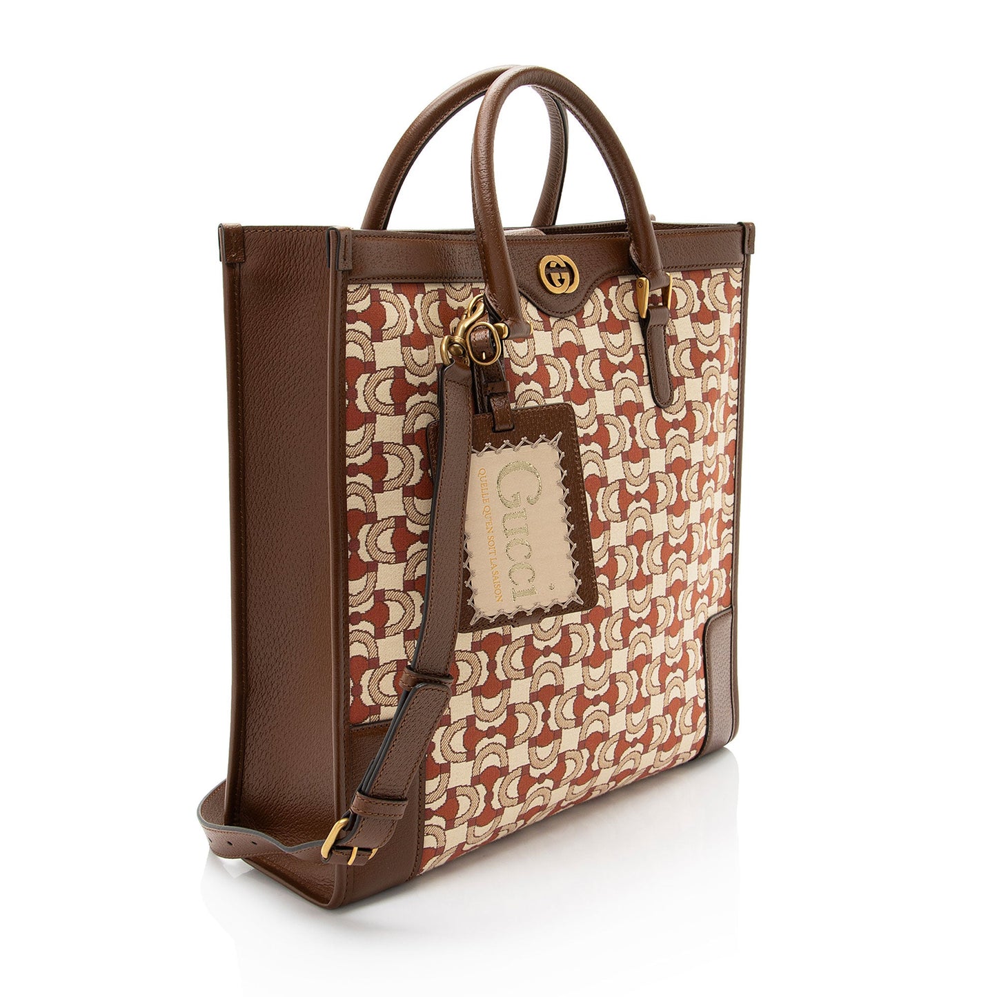 Gucci Horsebit Jacquard Interlocking G Tote