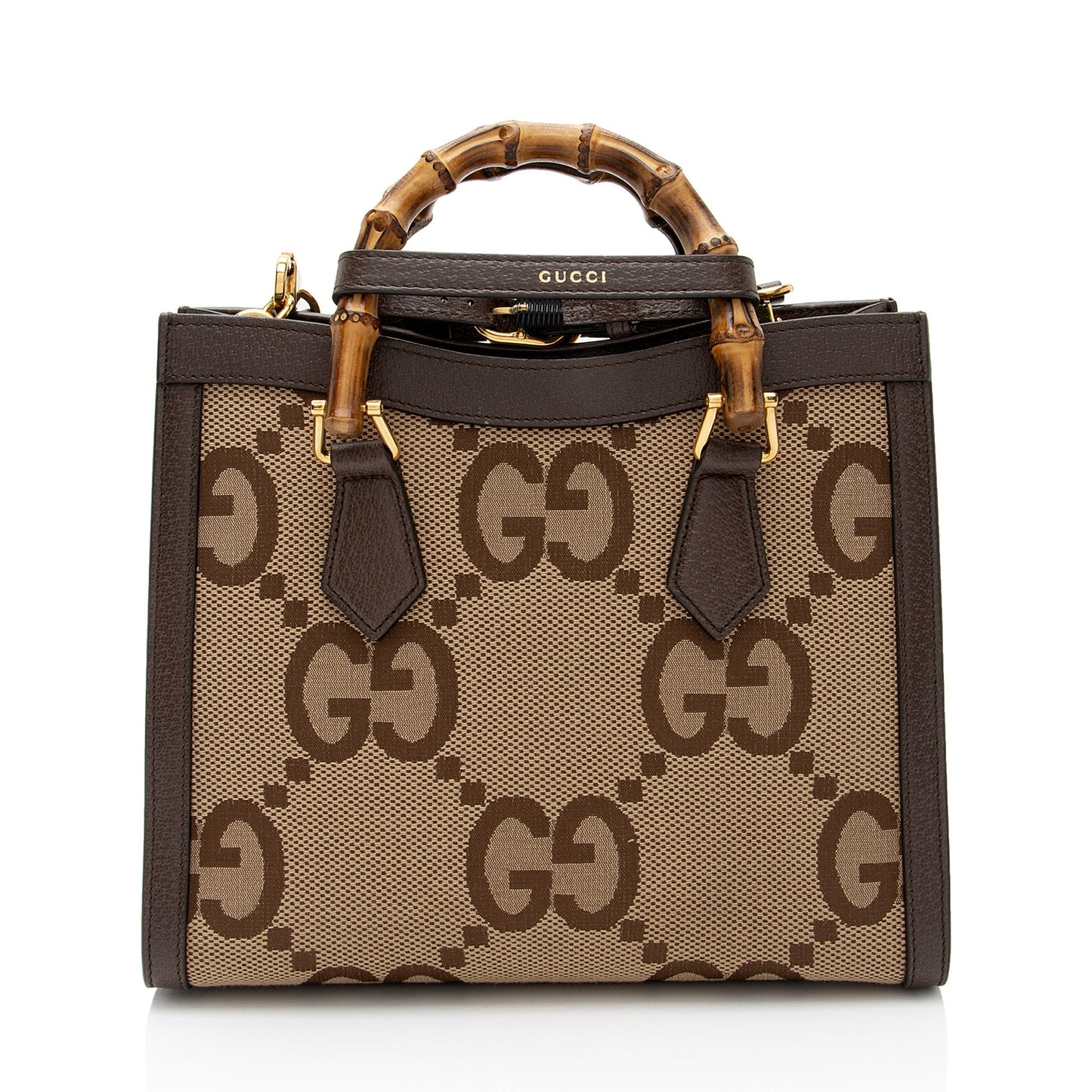 Gucci Jumbo GG Canvas Diana Small Tote (SHF-QZ5y2s)