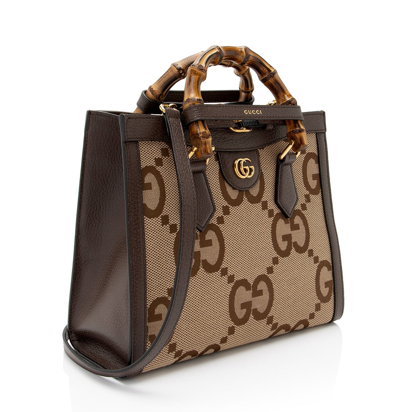 Gucci Jumbo GG Canvas Diana Small Tote (SHF-QZ5y2s)