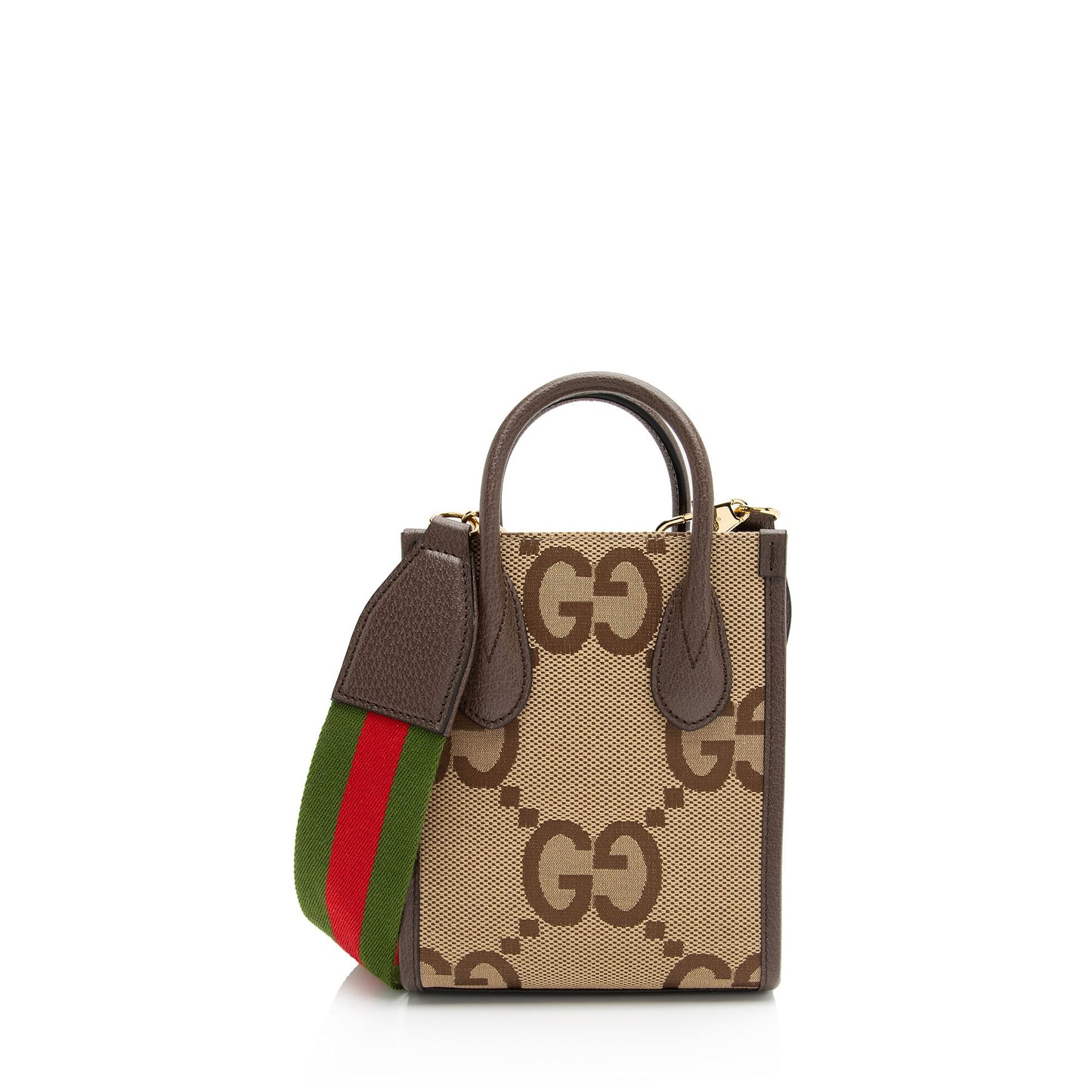 Gucci Jumbo GG Canvas Vertical Mini Tote (SHF-WxnvE9)