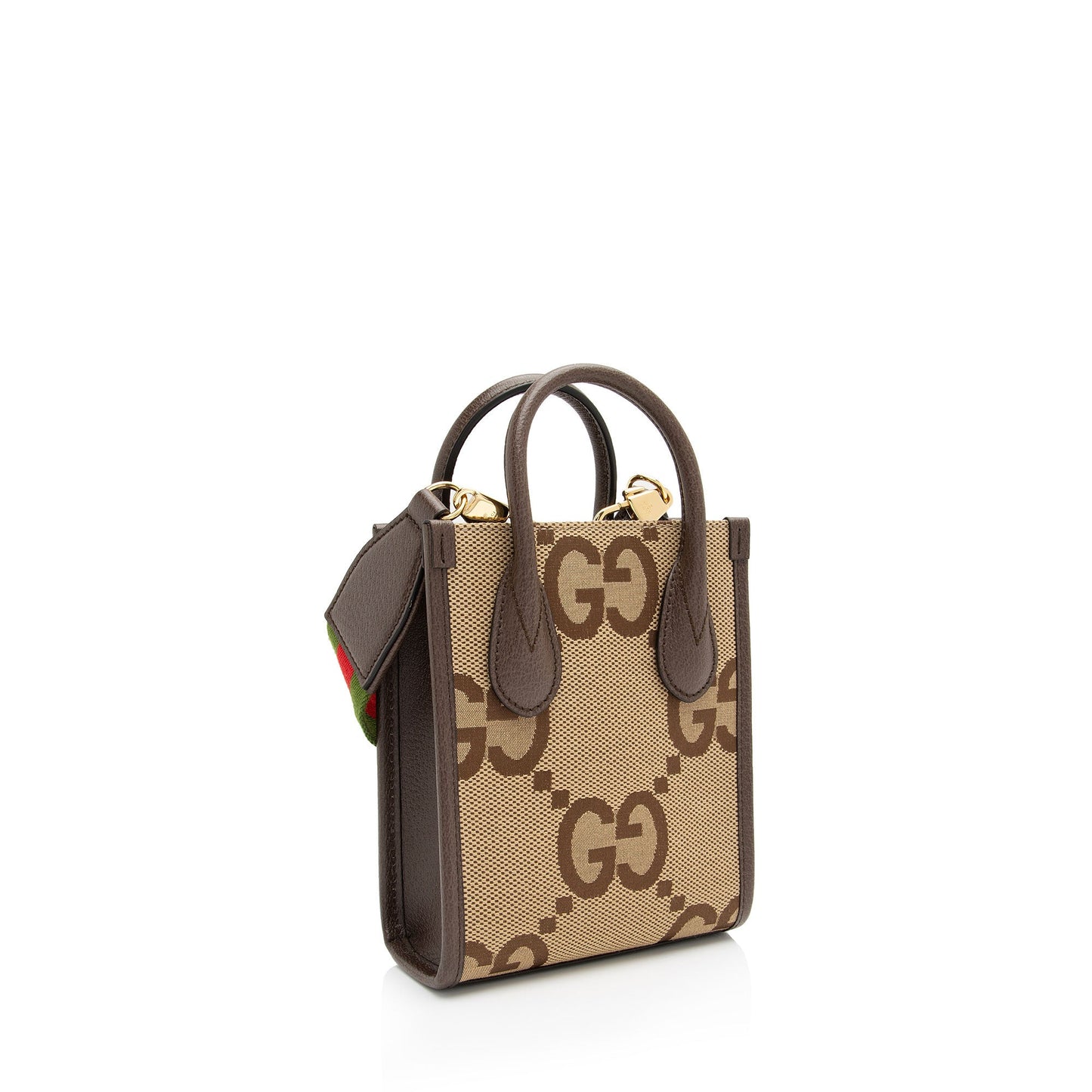 Gucci Jumbo GG Canvas Vertical Mini Tote (SHF-WxnvE9)