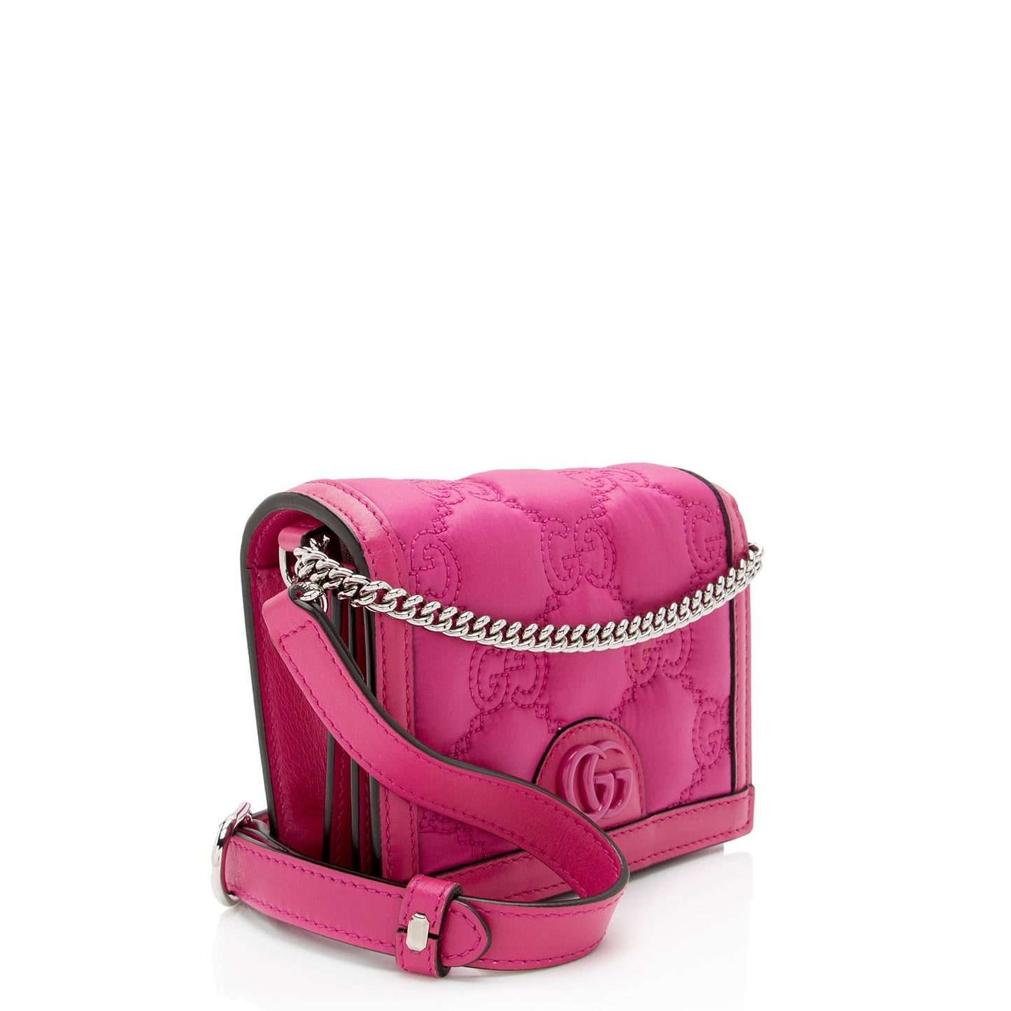 Gucci Jumbo GG Matelasse Nylon Mini Chain Bag (SHF-Lmth9n)