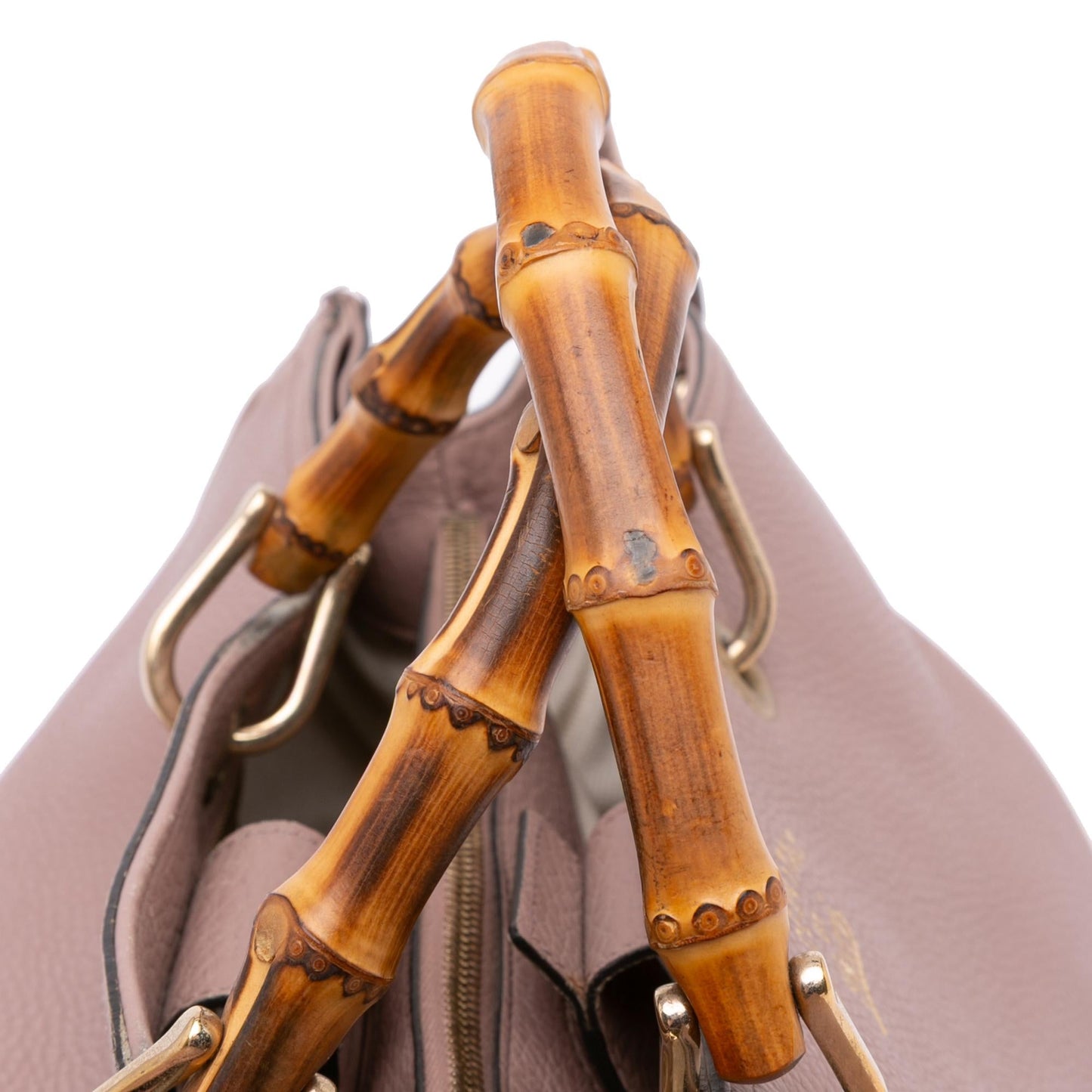 Gucci Large Calfskin Bamboo Shopper Satchel