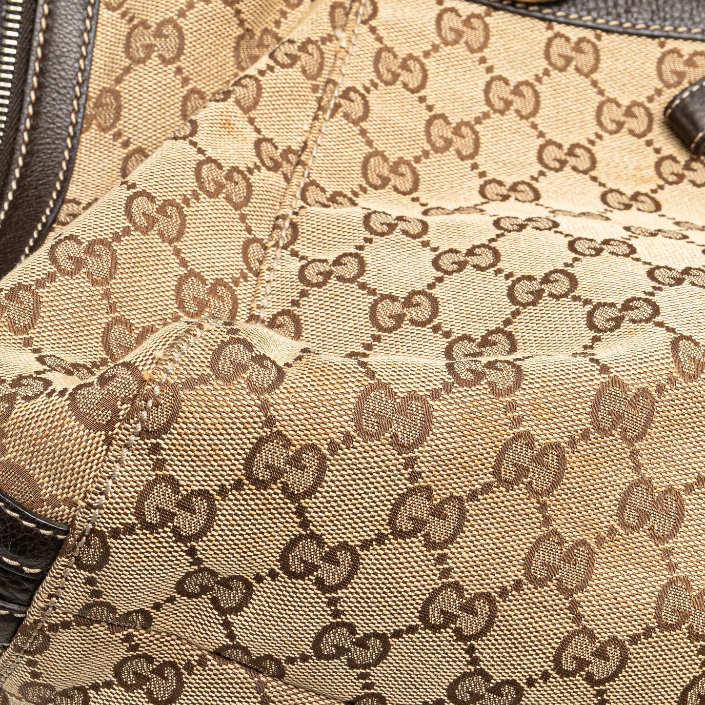 Gucci Large GG Canvas Icon Bit Zip Tote