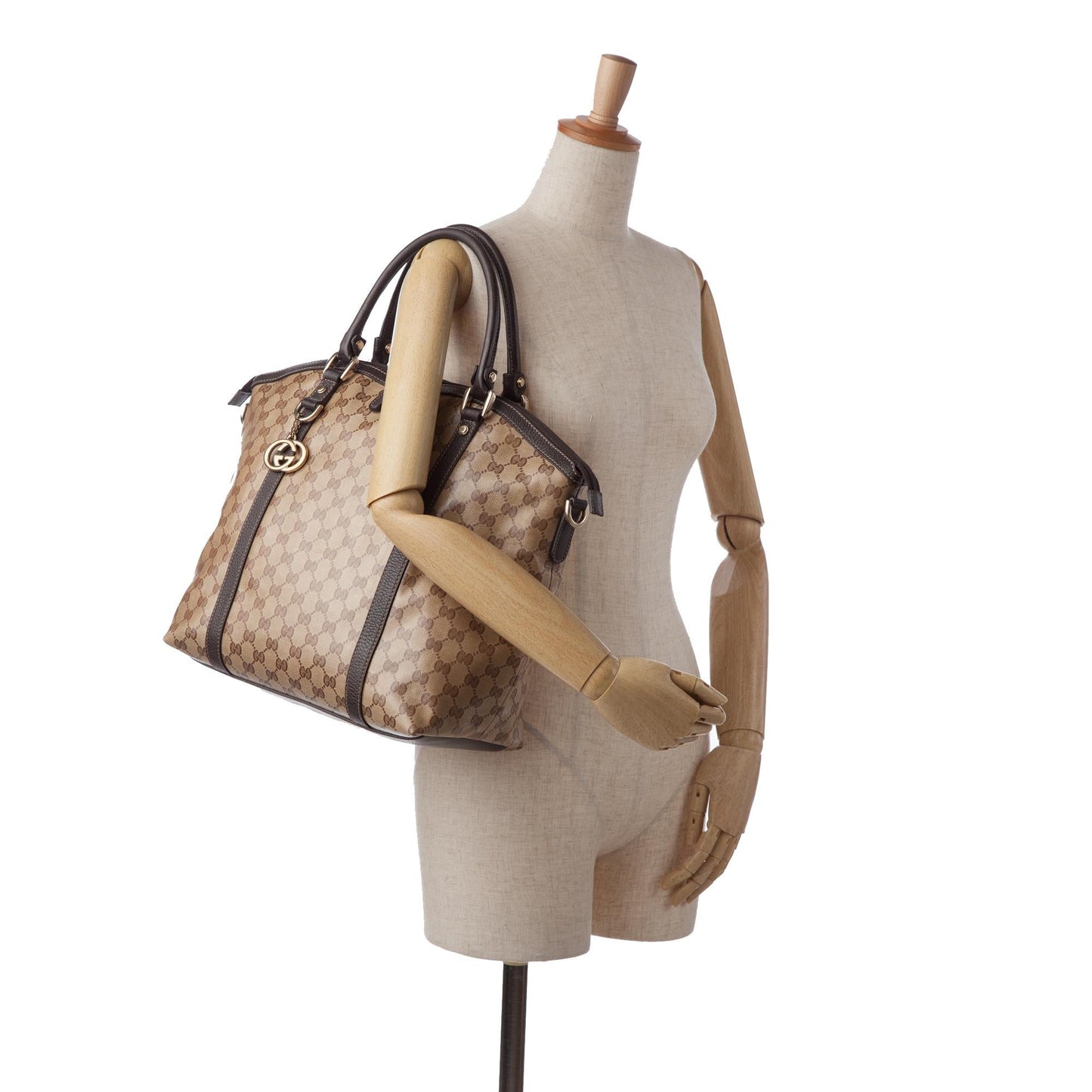 Gucci Large GG Crystal Charm Dome Bag (SHG-CTXgW8)