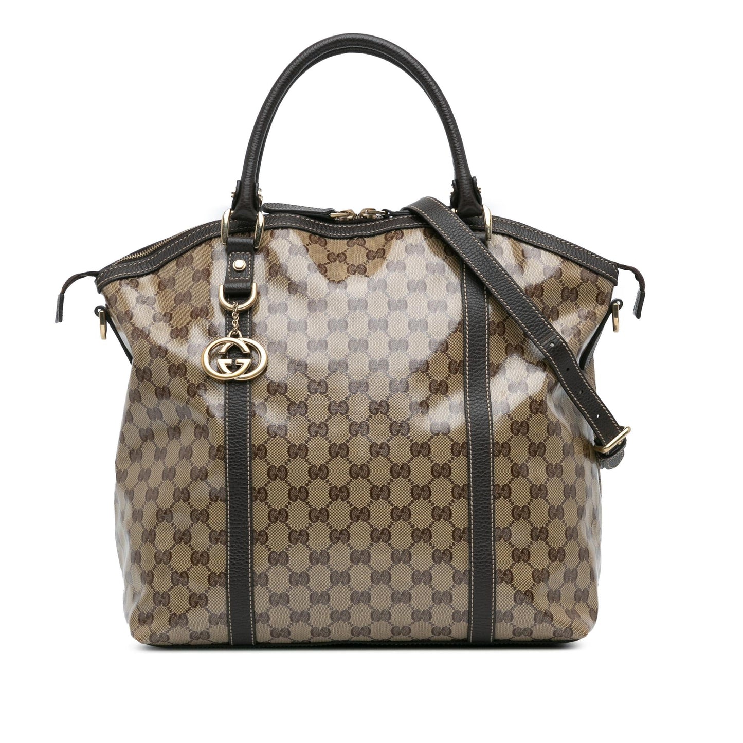 Gucci Large GG Crystal Charm Dome Bag (SHG-B8IvaG)