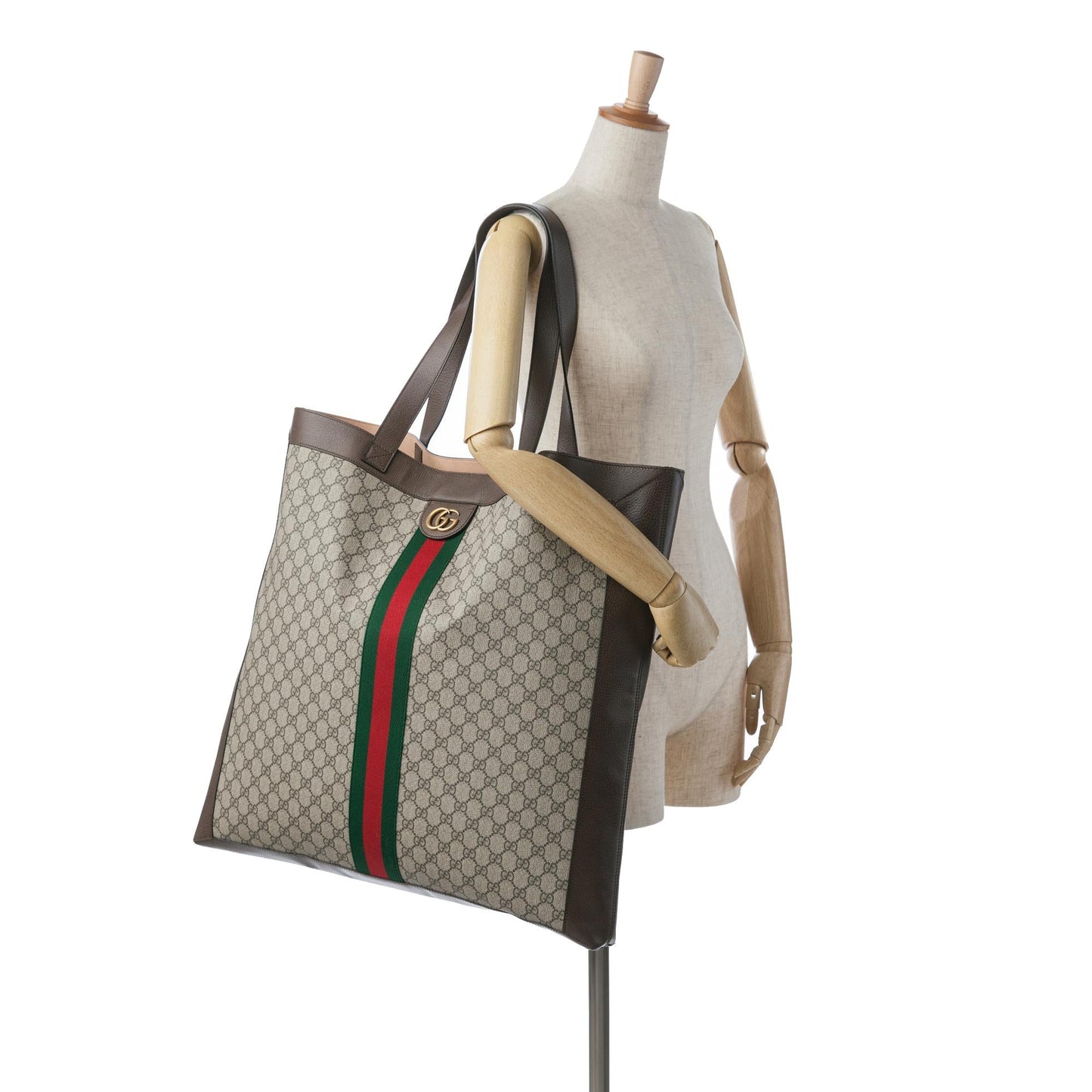 Gucci Large GG Supreme Ophidia Tote Bag (SHG-PkvmIL)