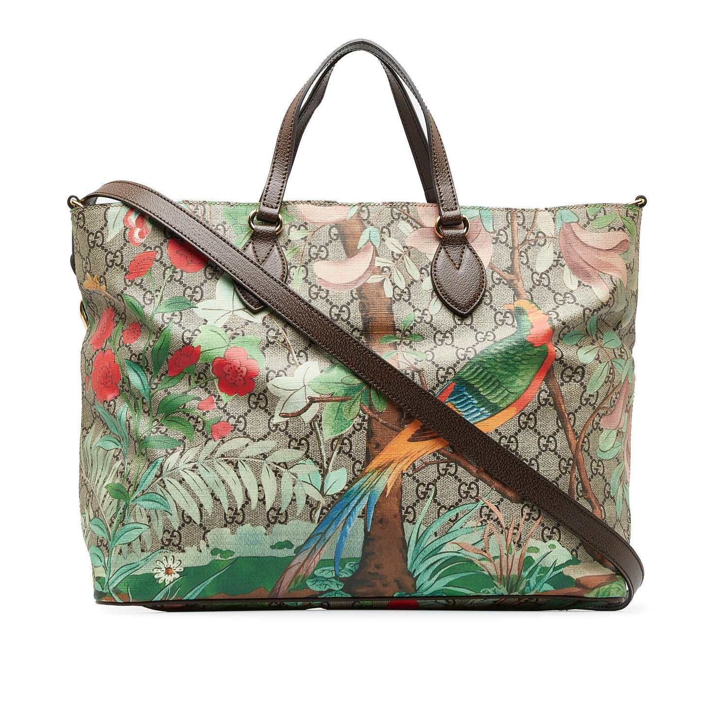 Gucci Large GG Supreme Tian Soft Convertible Tote (SHG-POdXKO)