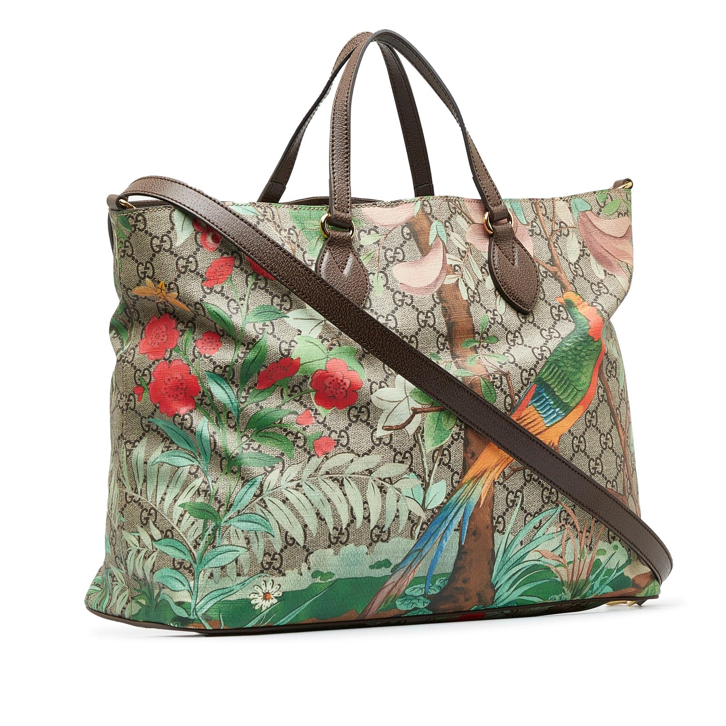 Gucci Large GG Supreme Tian Soft Convertible Tote (SHG-POdXKO)