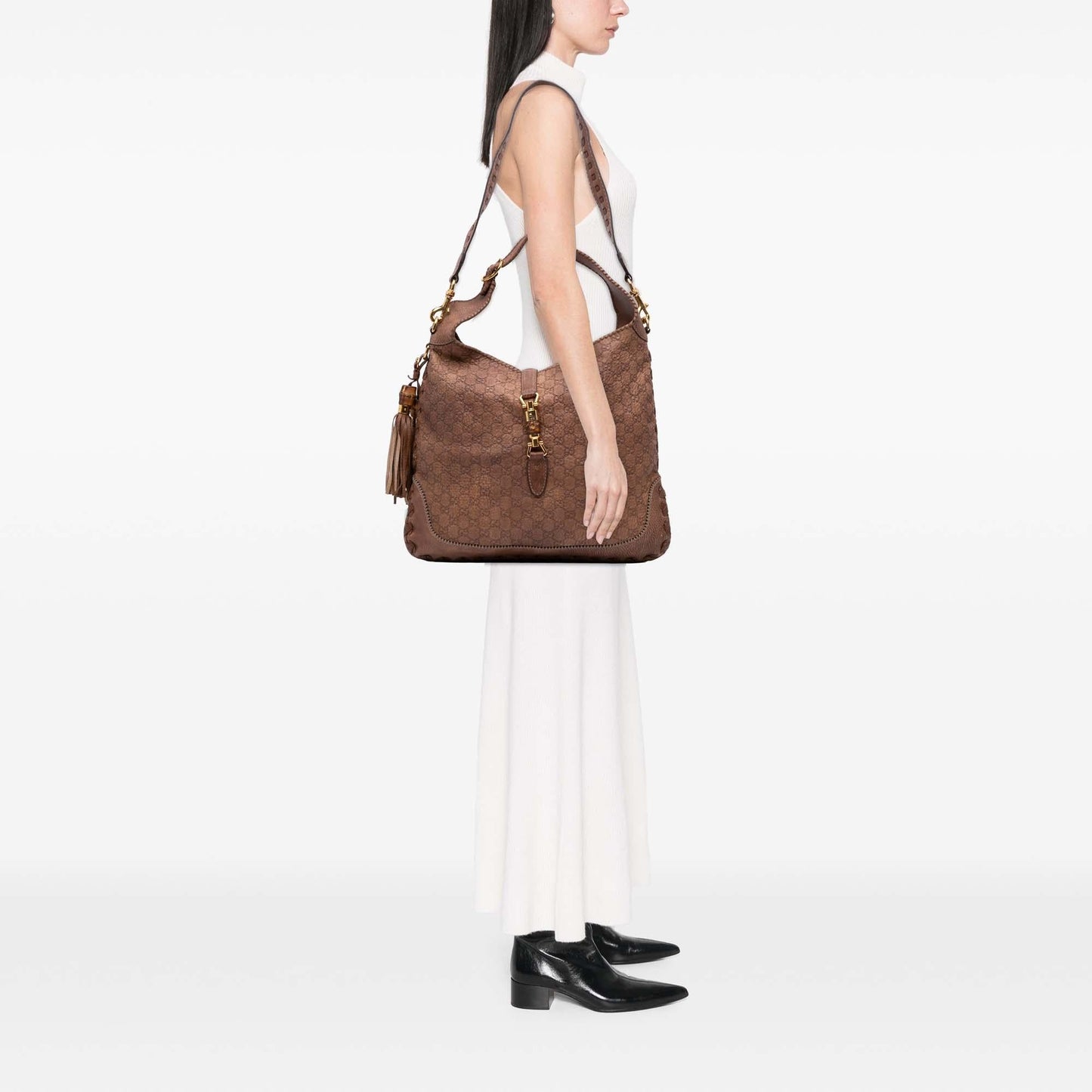 Gucci Large Guccissima New Jackie Satchel
