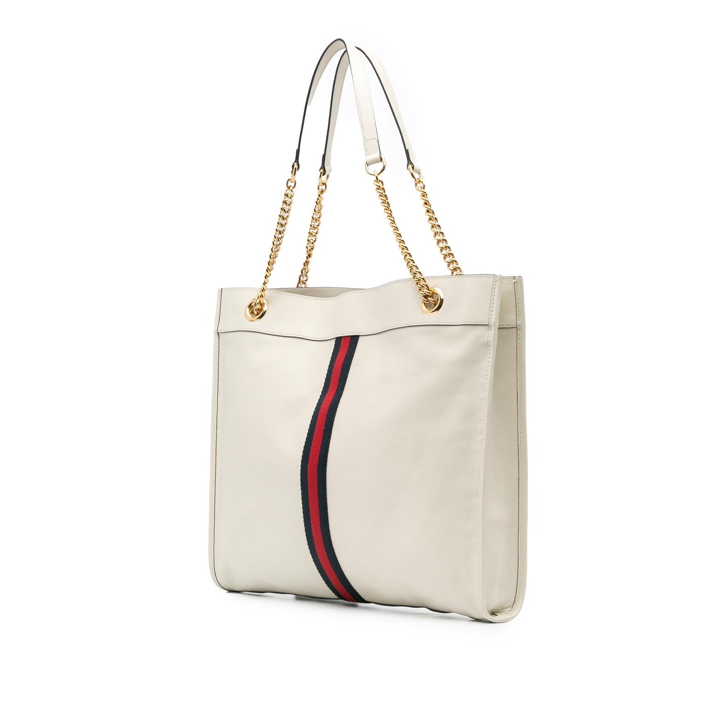 Gucci Large Web Leather Rajah Tote
