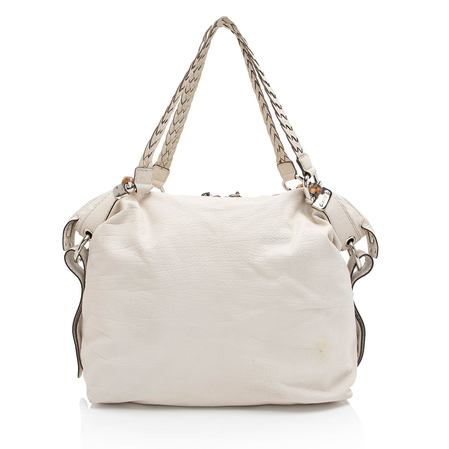 Gucci Leather Bamboo Bar Large Tote (SHF-e0XTfM)