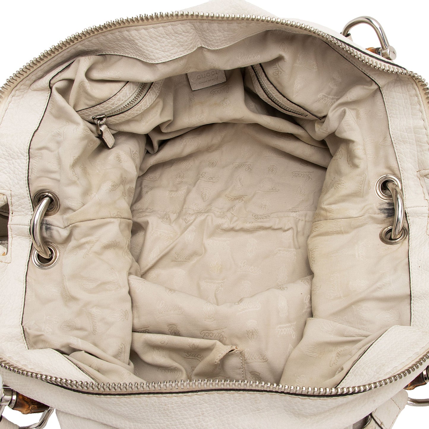 Gucci Leather Bamboo Bar Large Tote (SHF-e0XTfM)