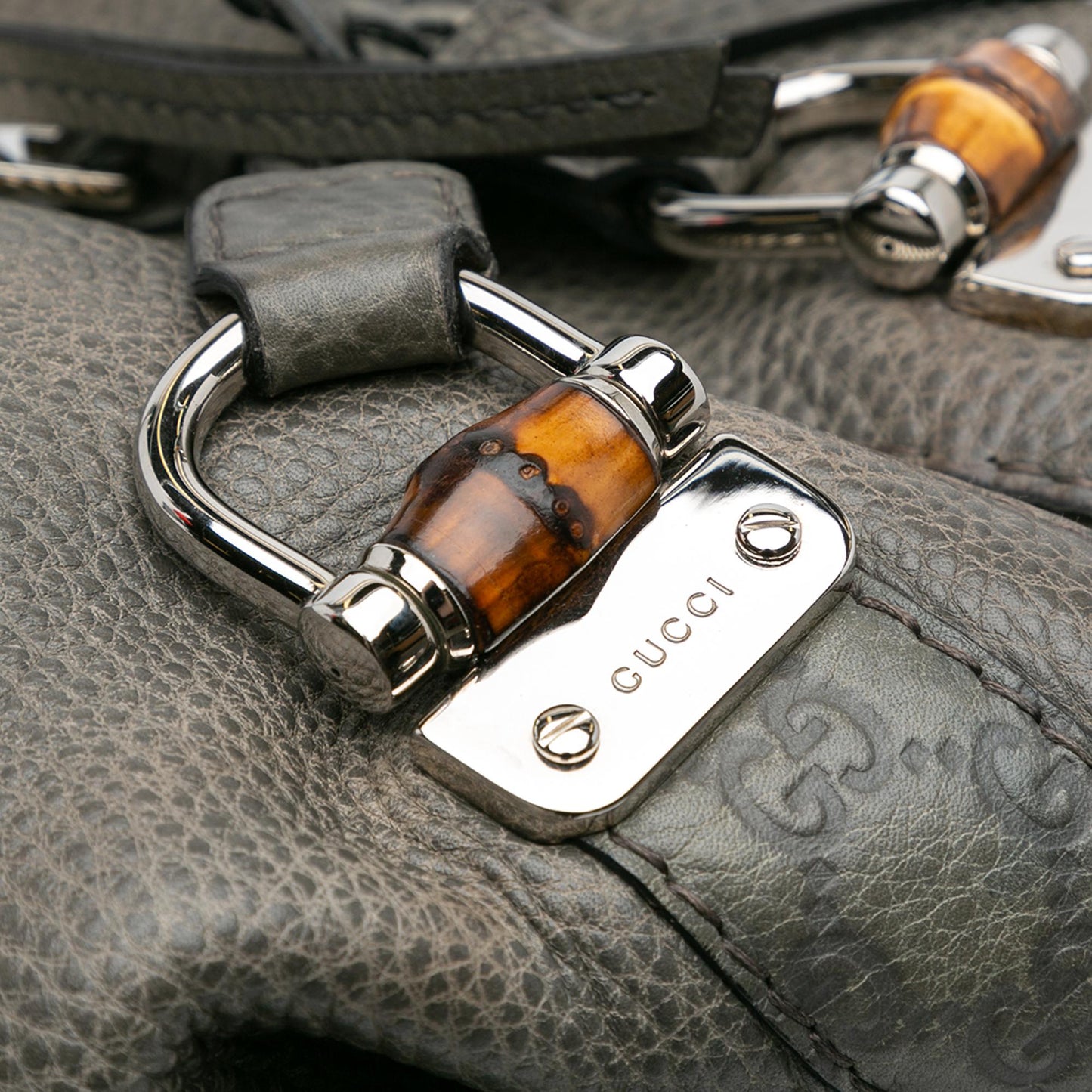 Gucci Leather Bamboo Bar Tote (SHG-JuxF7a)