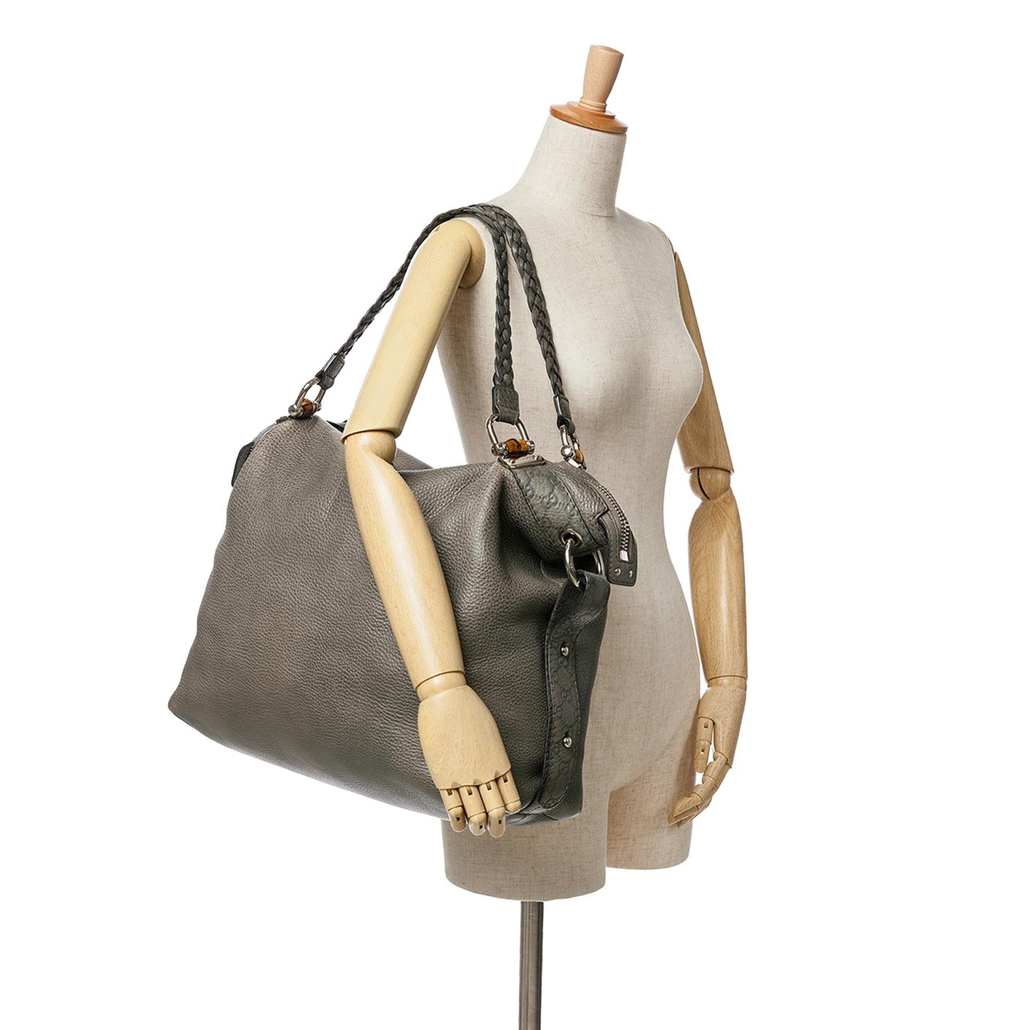 Gucci Leather Bamboo Bar Tote (SHG-JuxF7a)