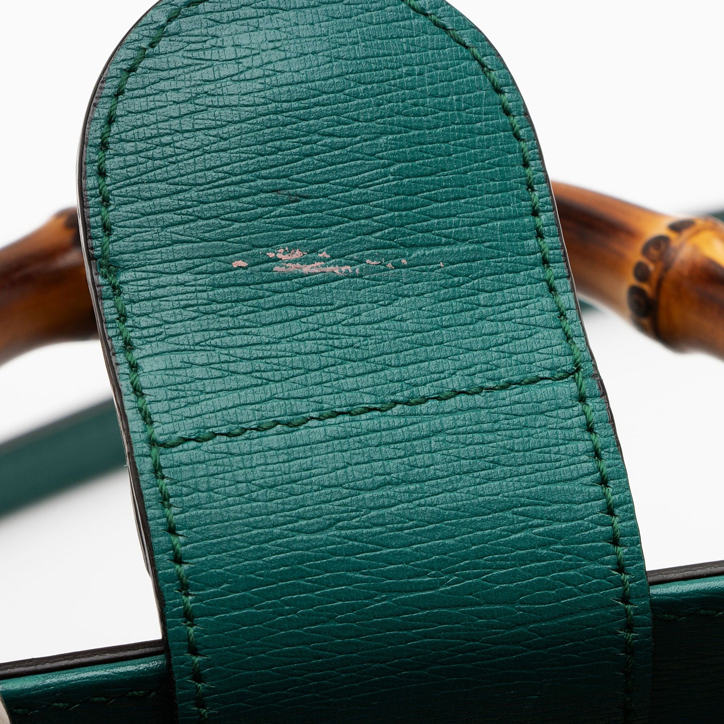 Gucci Leather Blooms Bamboo Mini Shopper Tote (SHF-OsBXCW)