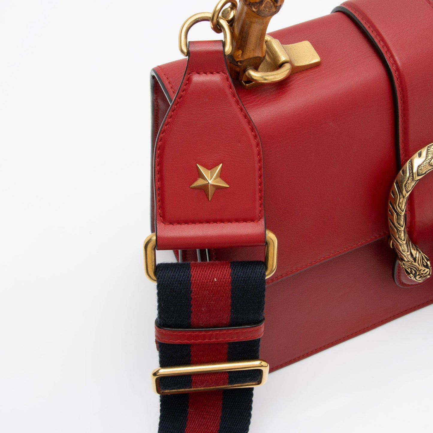 Gucci Leather Bamboo Dionysus Medium Top Handle (SHF-d7MRvK)