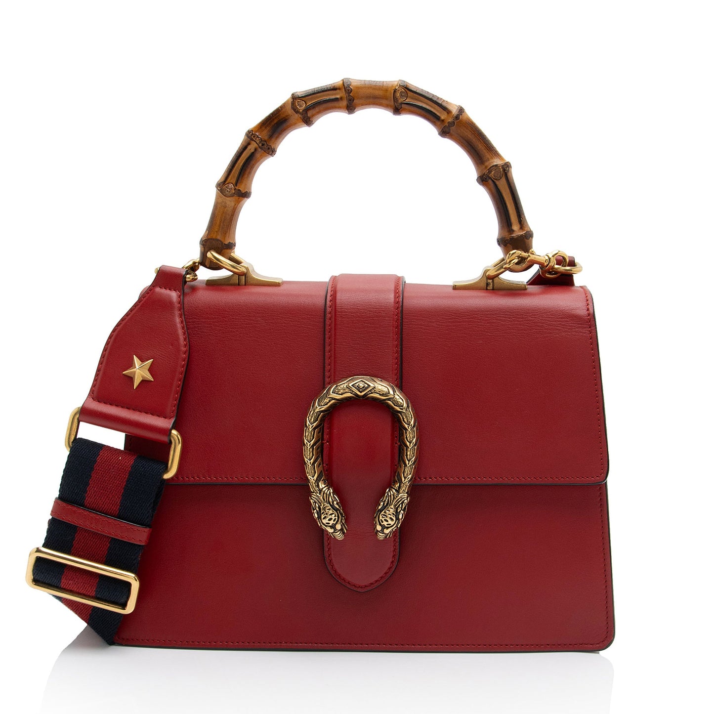 Gucci Leather Bamboo Dionysus Medium Top Handle (SHF-d7MRvK)