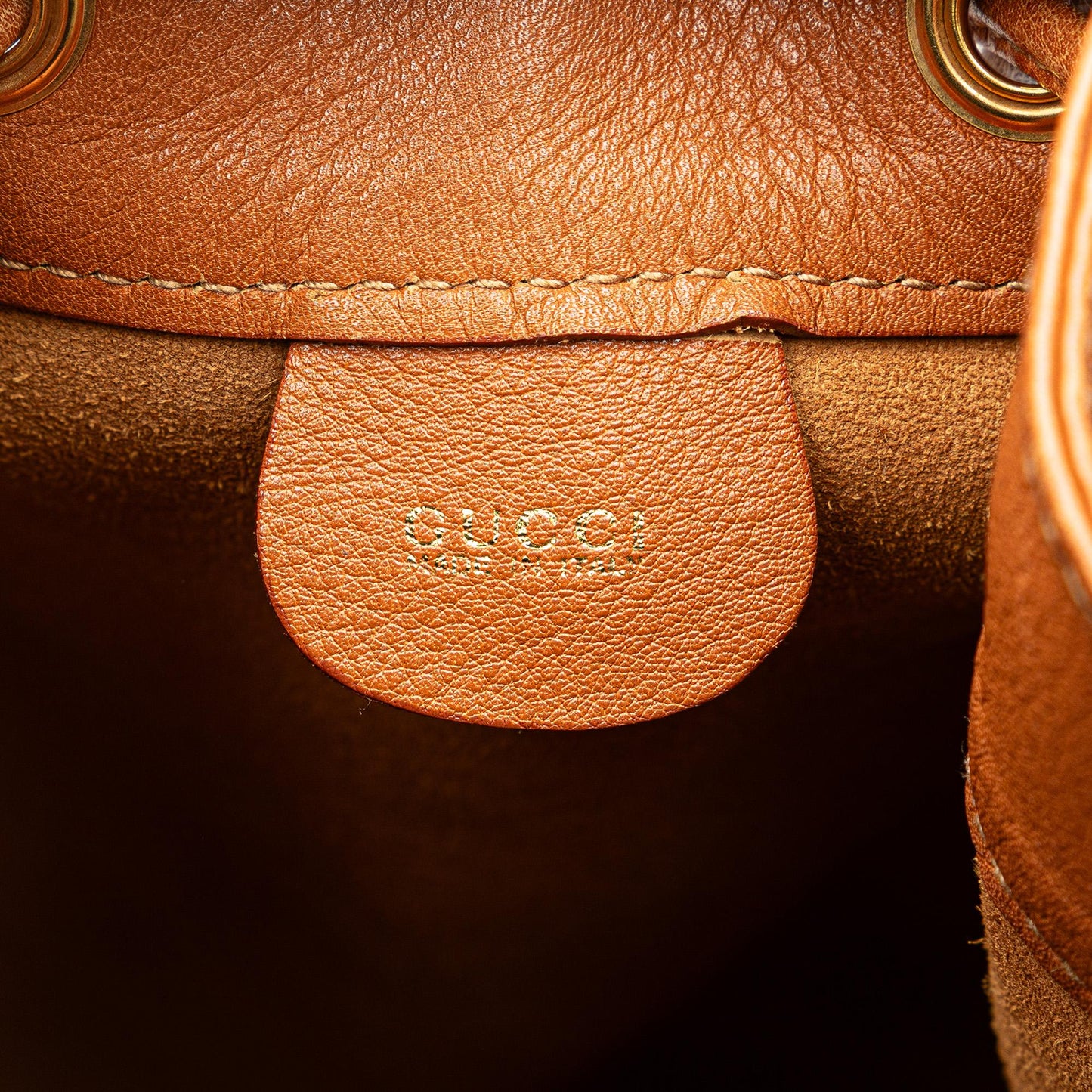 Gucci Leather Bamboo Drawstring Backpack (SHG-Ko4tY8)