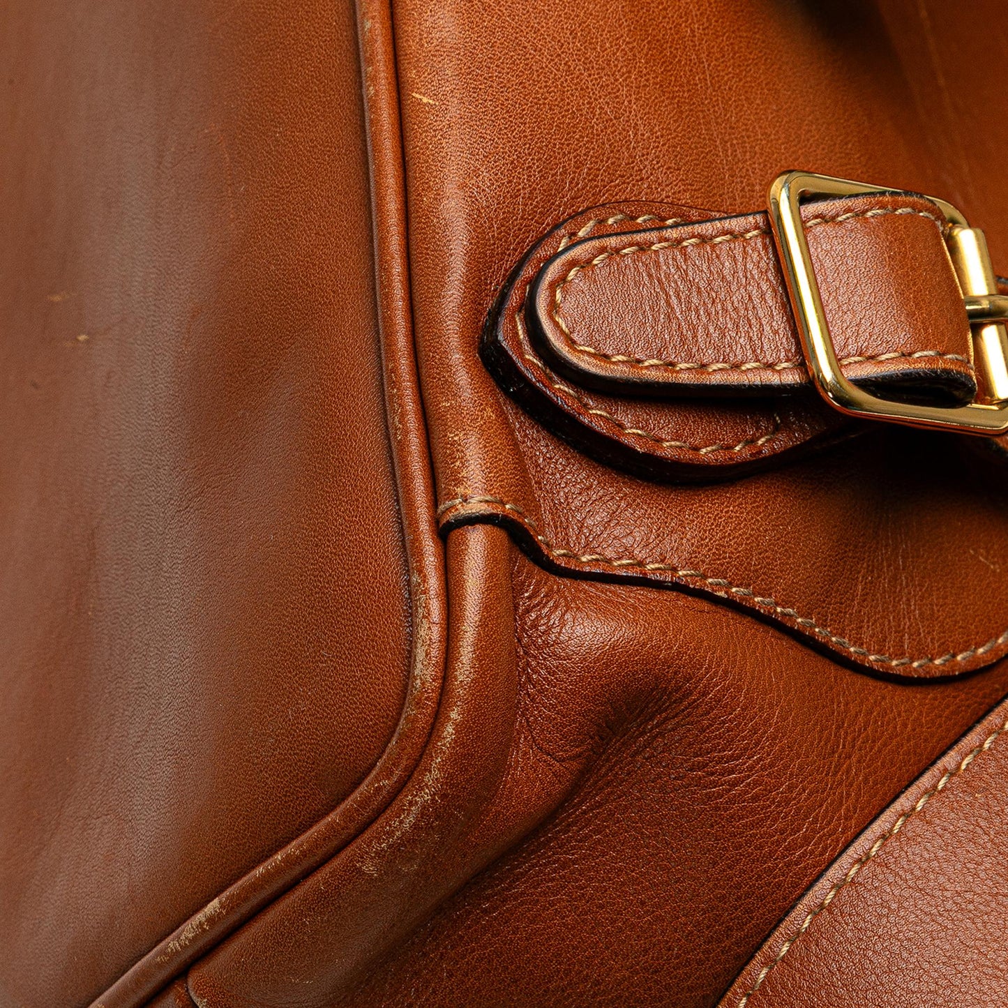 Gucci Leather Bamboo Drawstring Backpack