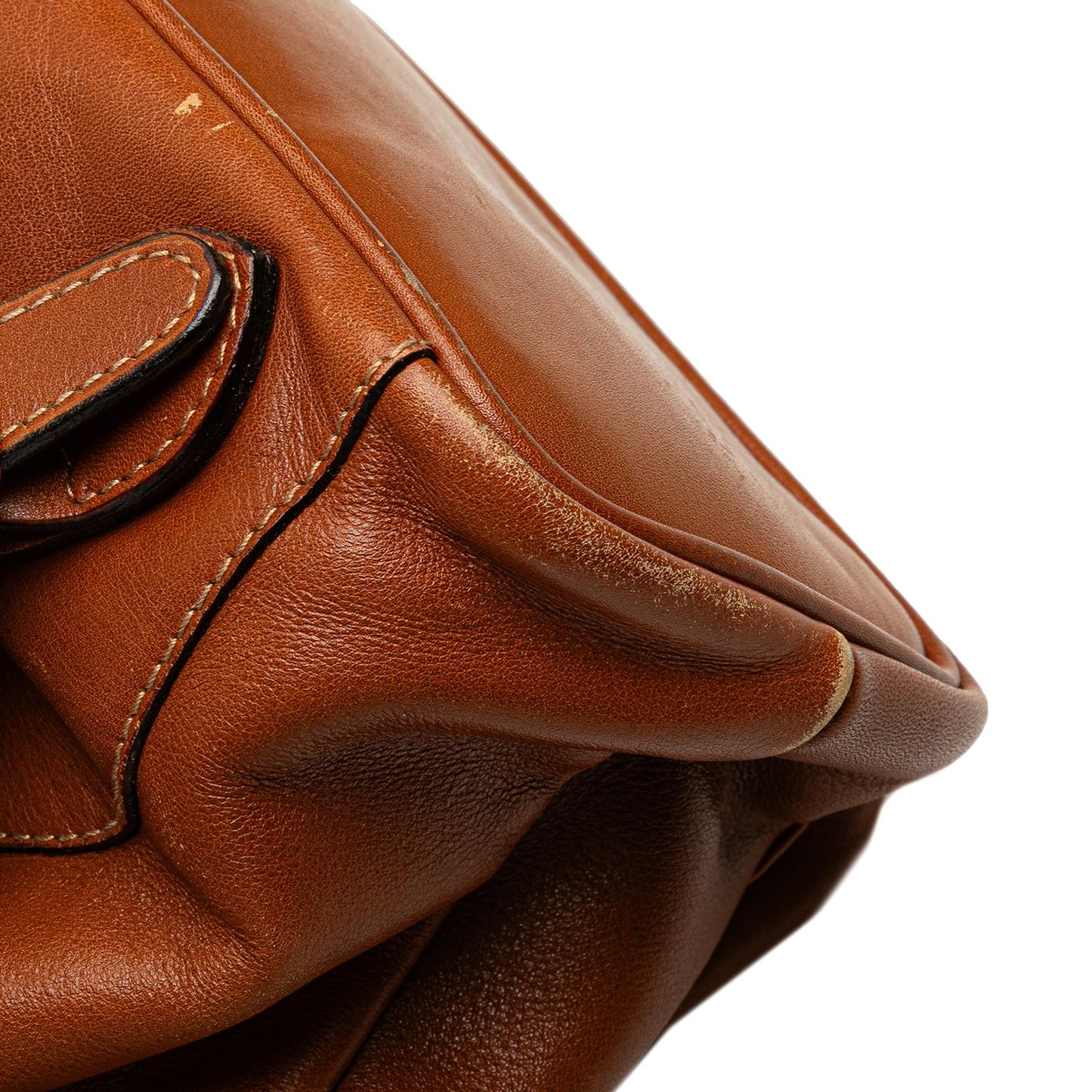 Gucci Leather Bamboo Drawstring Backpack