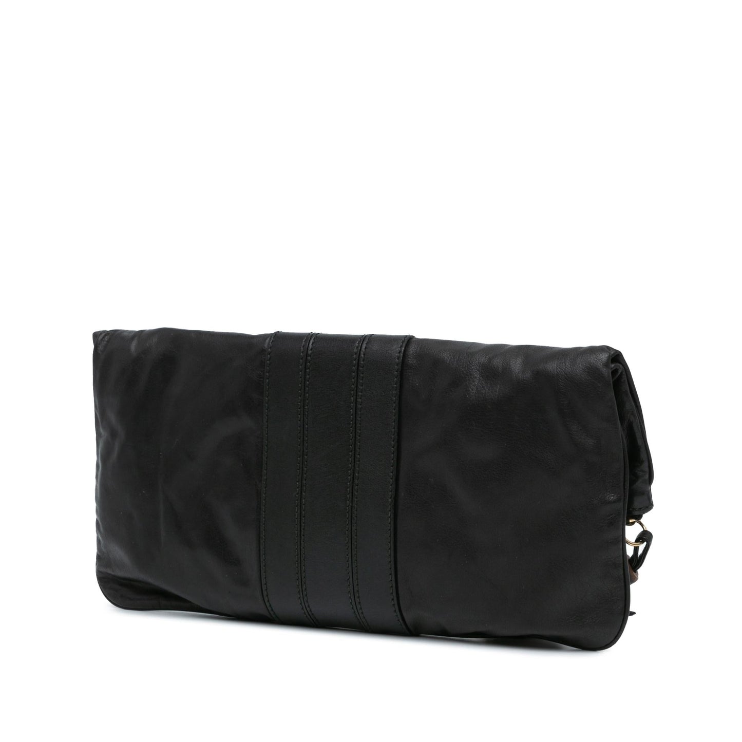 Gucci Leather Bamboo Lucy Fold Over Clutch (SHG-ithHFj)