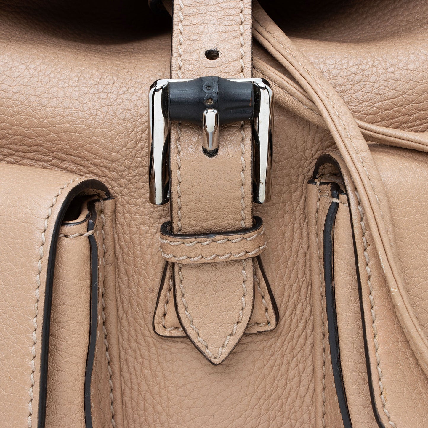 Gucci Leather Bamboo Medium Backpack