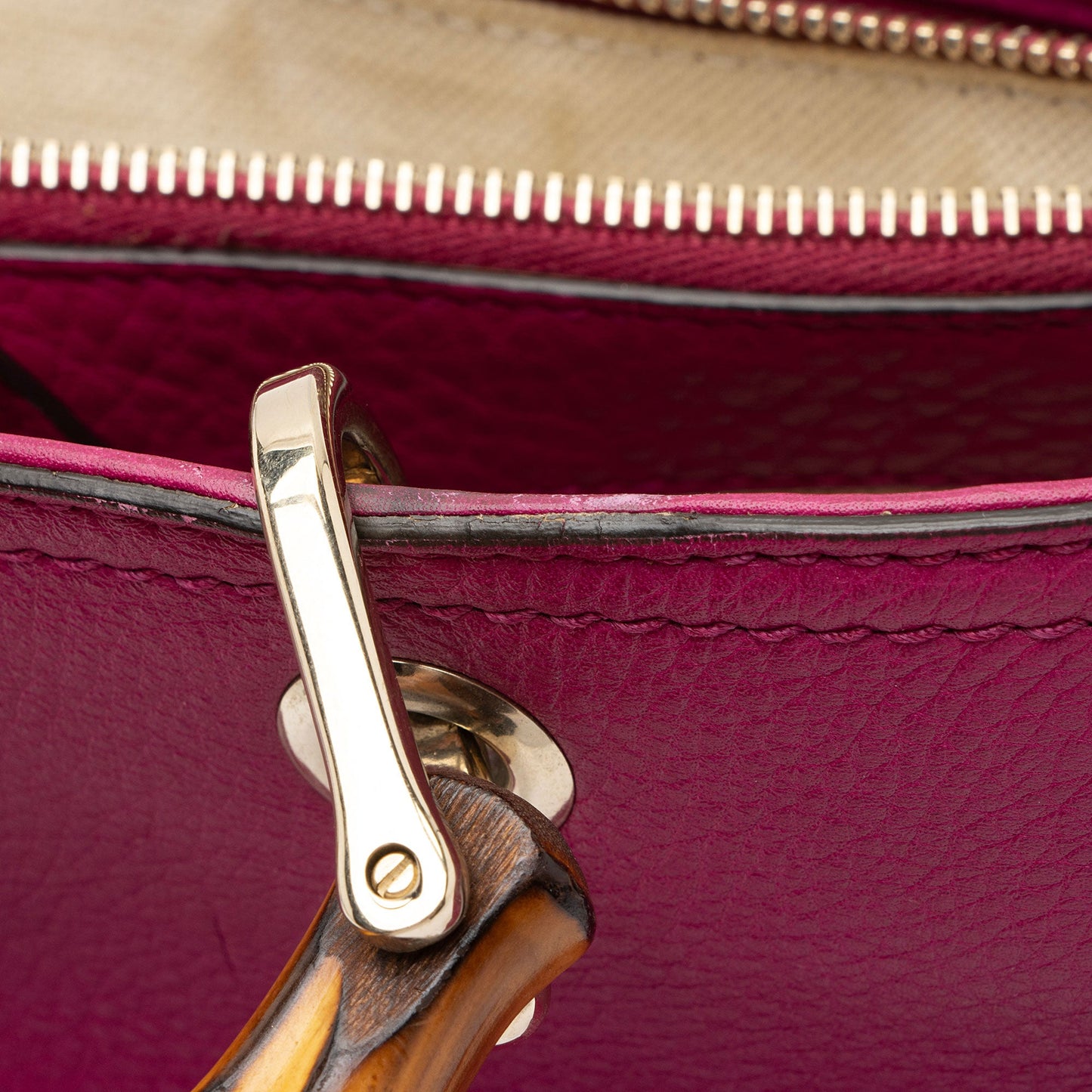 Gucci Leather Bamboo Medium Shopper Tote (SHF-UmUete)