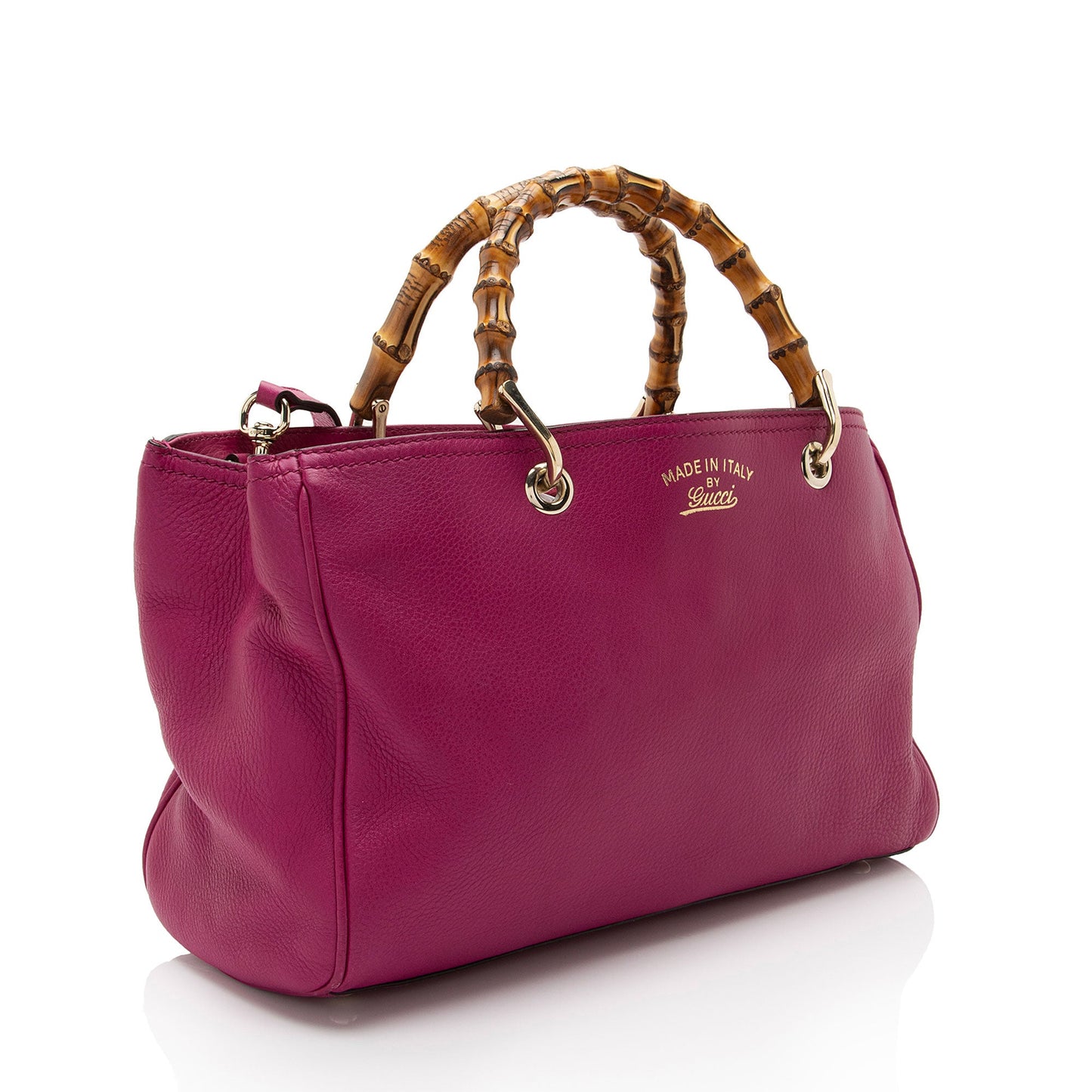 Gucci Leather Bamboo Medium Shopper Tote (SHF-UmUete)