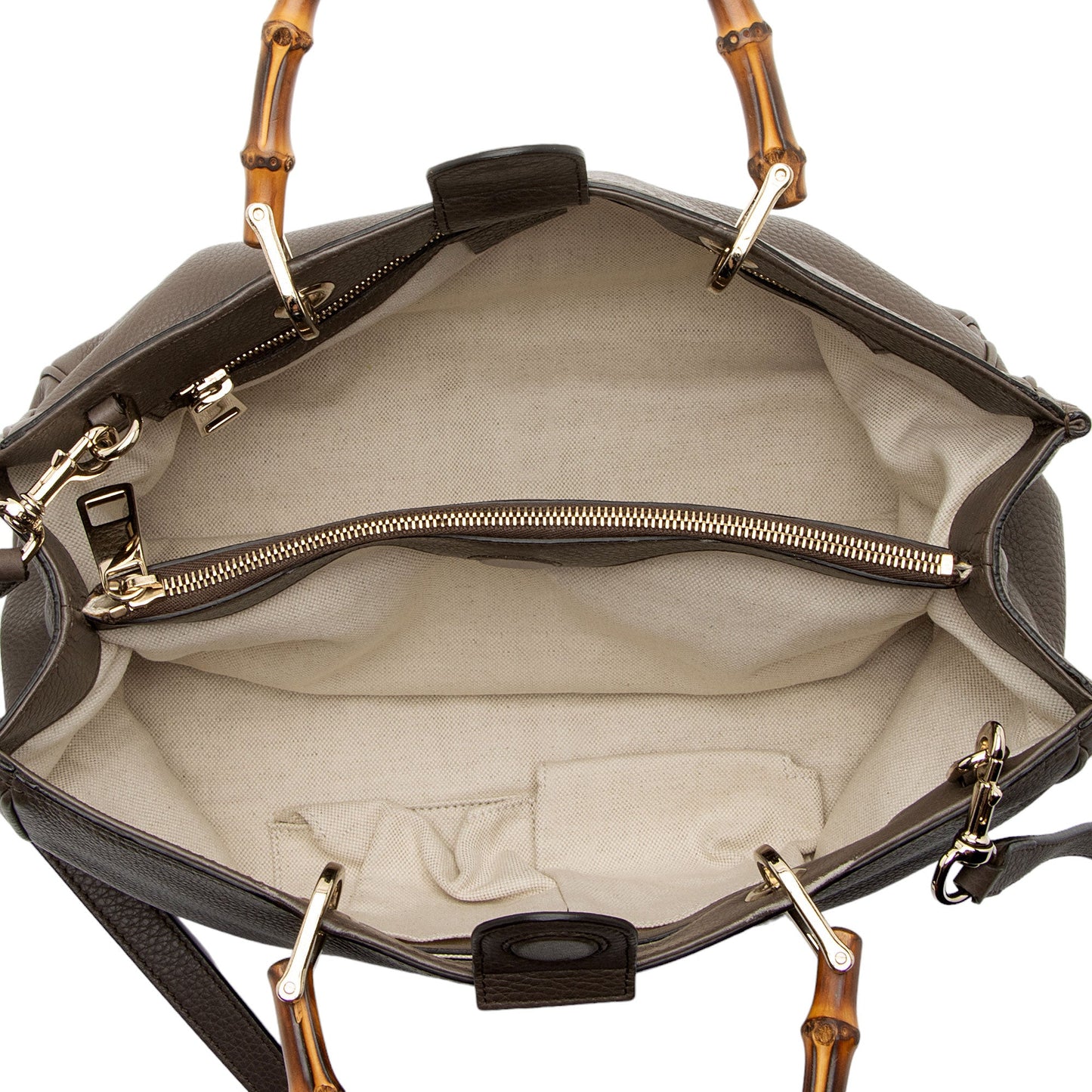 Gucci Leather Bamboo Medium Shopper Tote (SHF-Euai2t)