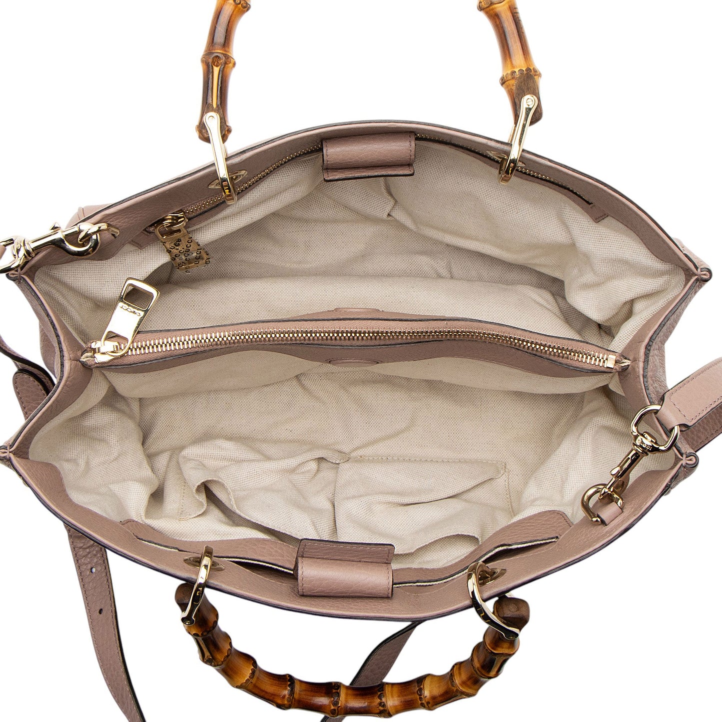 Gucci Leather Bamboo Medium Shopper Tote