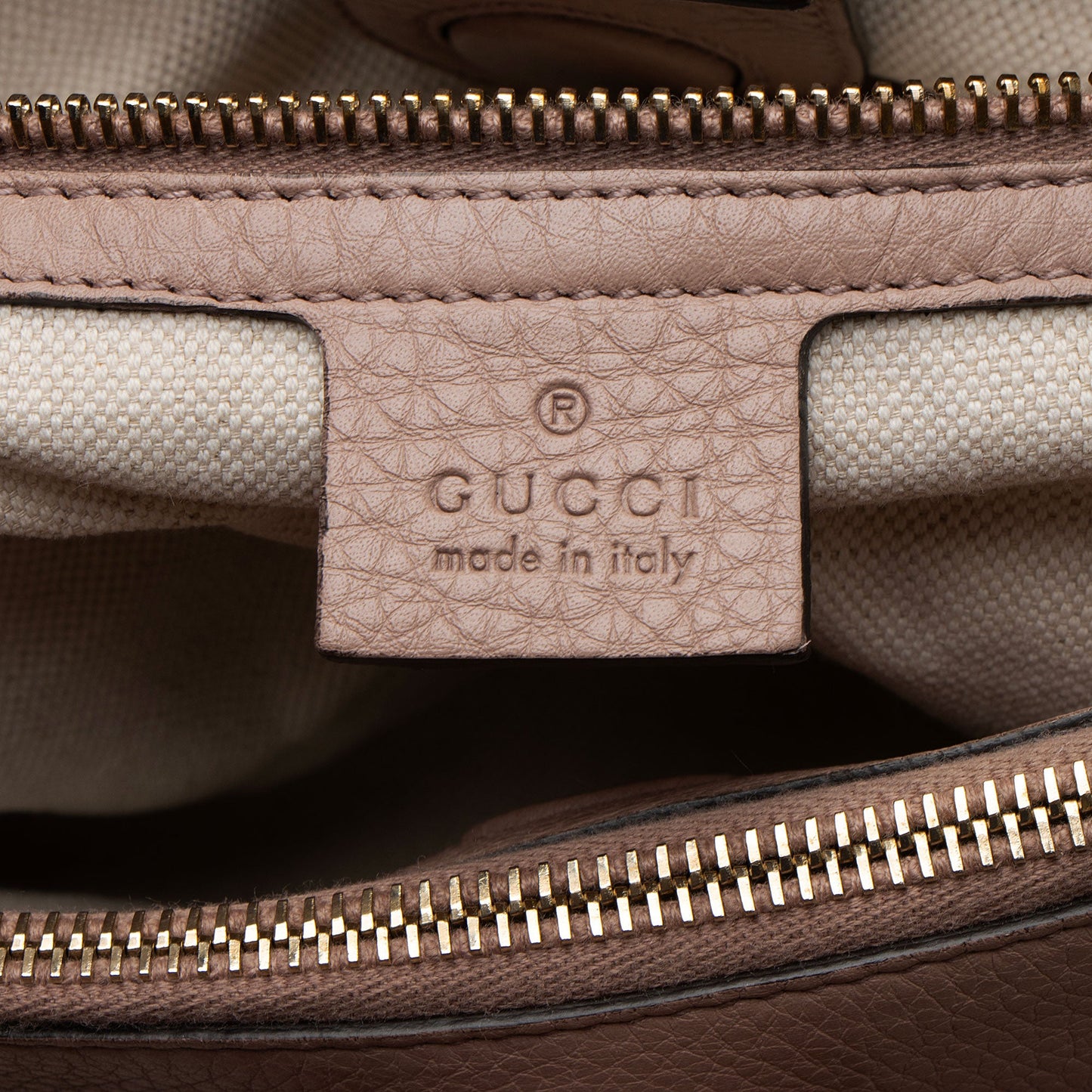 Gucci Leather Bamboo Medium Shopper Tote