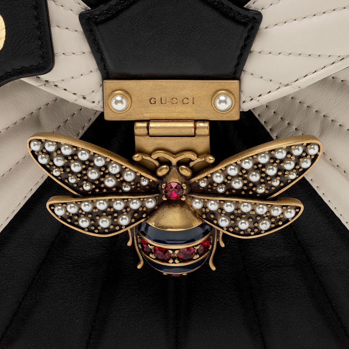 Gucci Leather Bamboo Queen Margaret Top Handle Backpack (SHF-29uUkT)