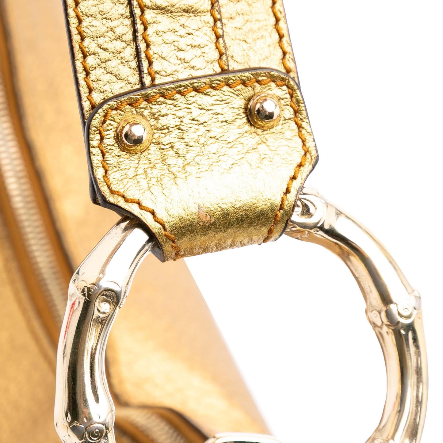 Gucci Leather Bamboo Ring Hobo