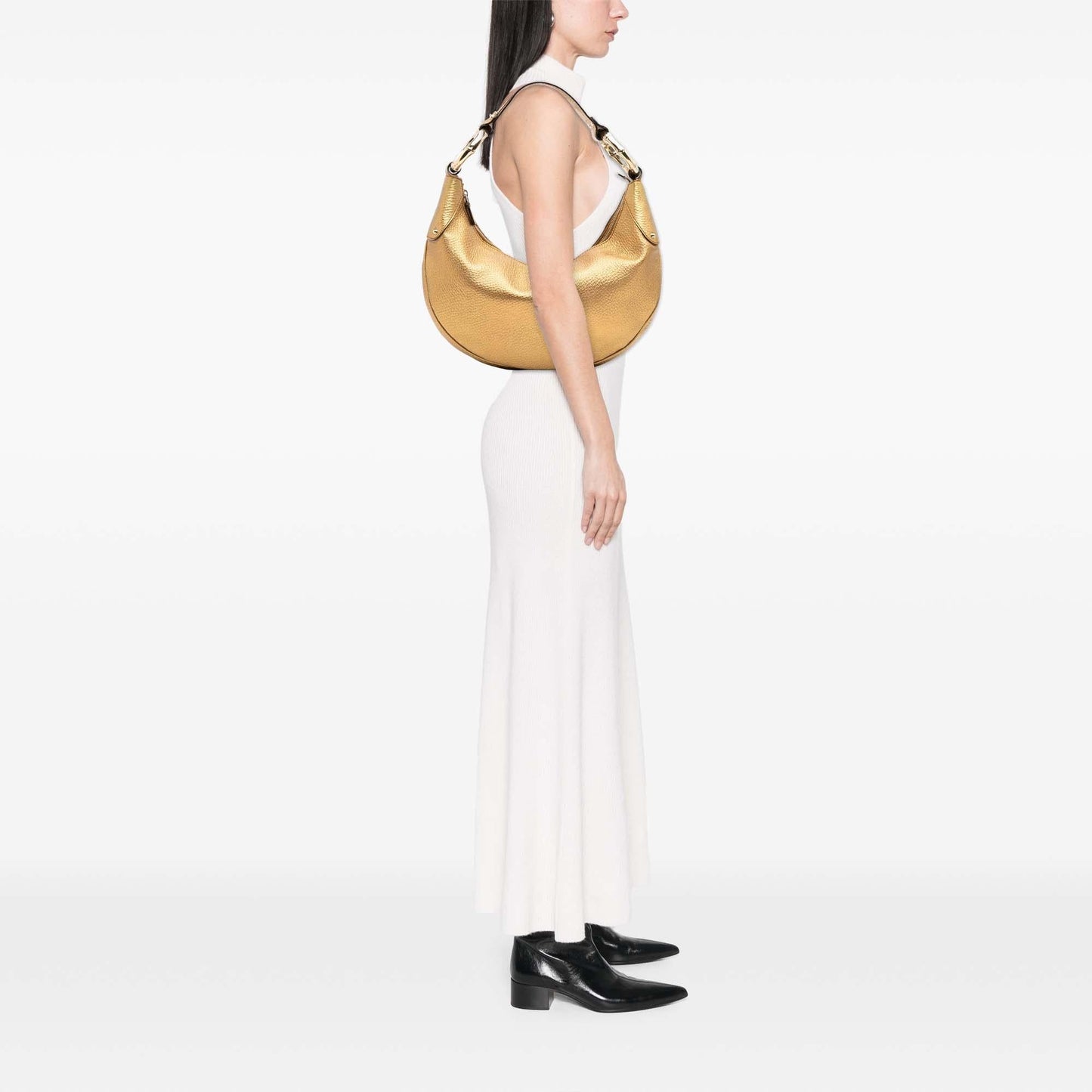 Gucci Leather Bamboo Ring Hobo