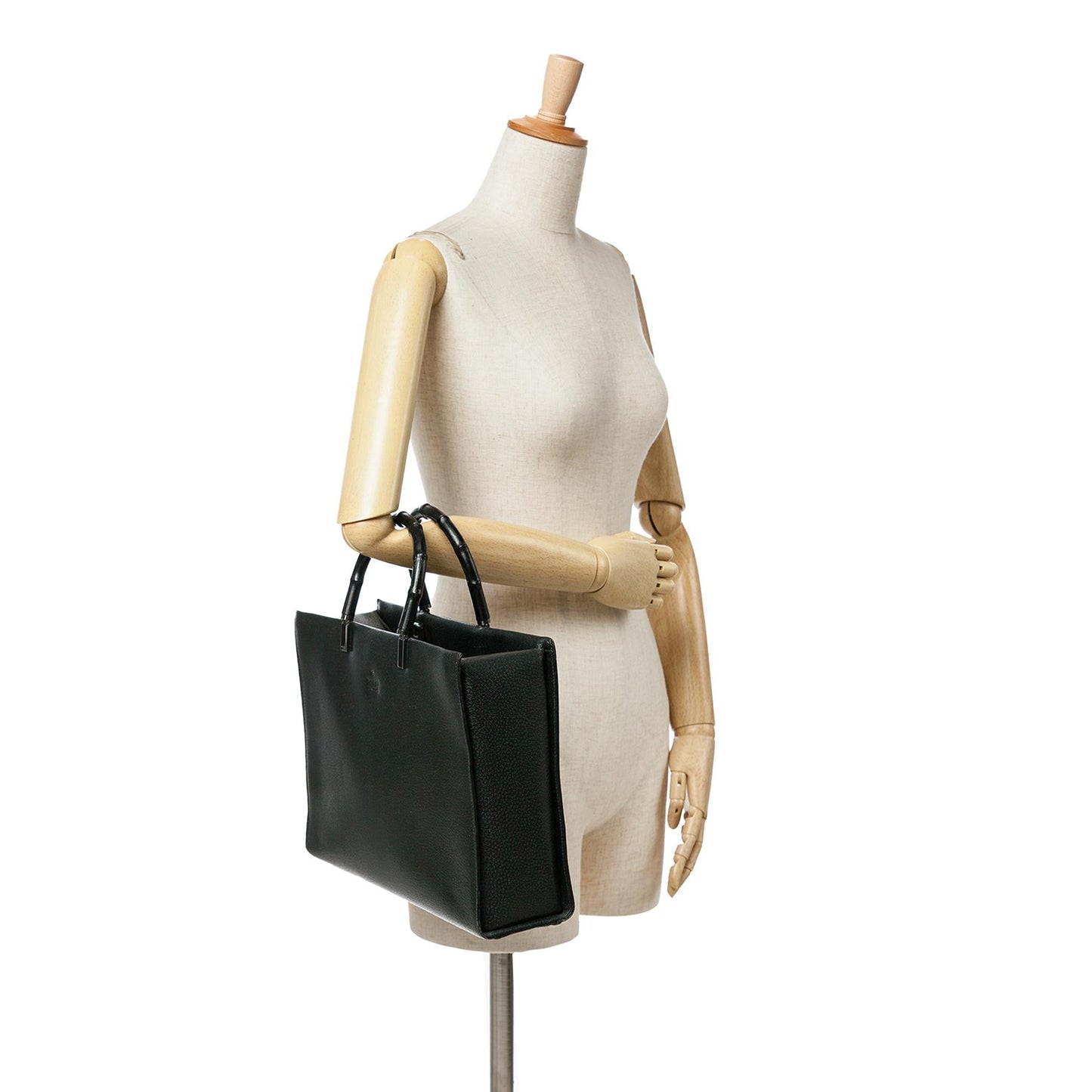 Gucci Leather Bamboo Satchel