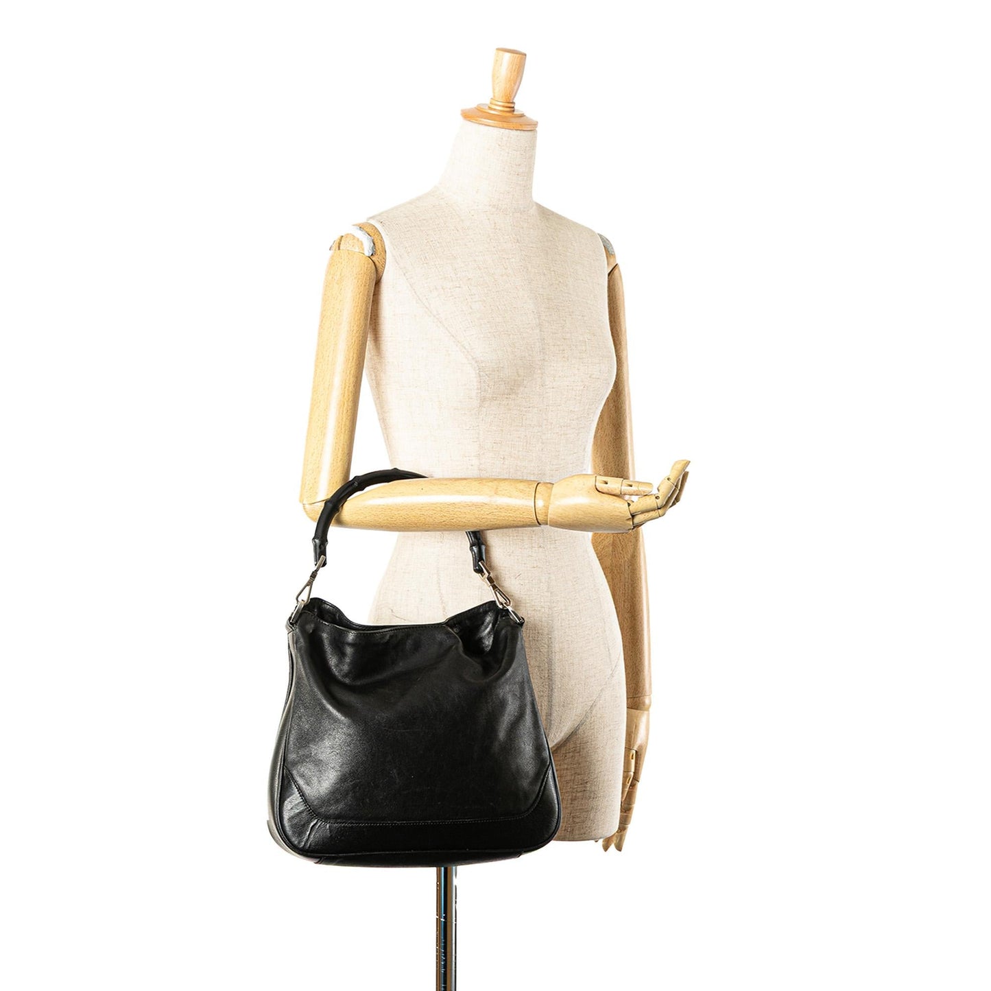 Gucci Leather Bamboo Satchel