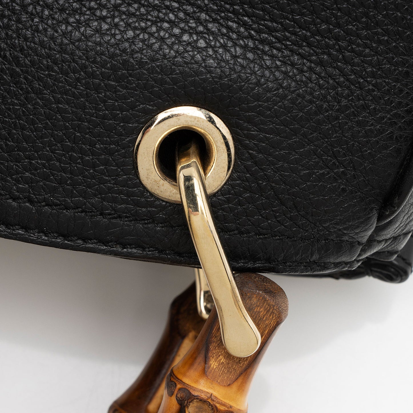 Gucci Leather Bamboo Small Shopper Tote (SHF-M26bz2)