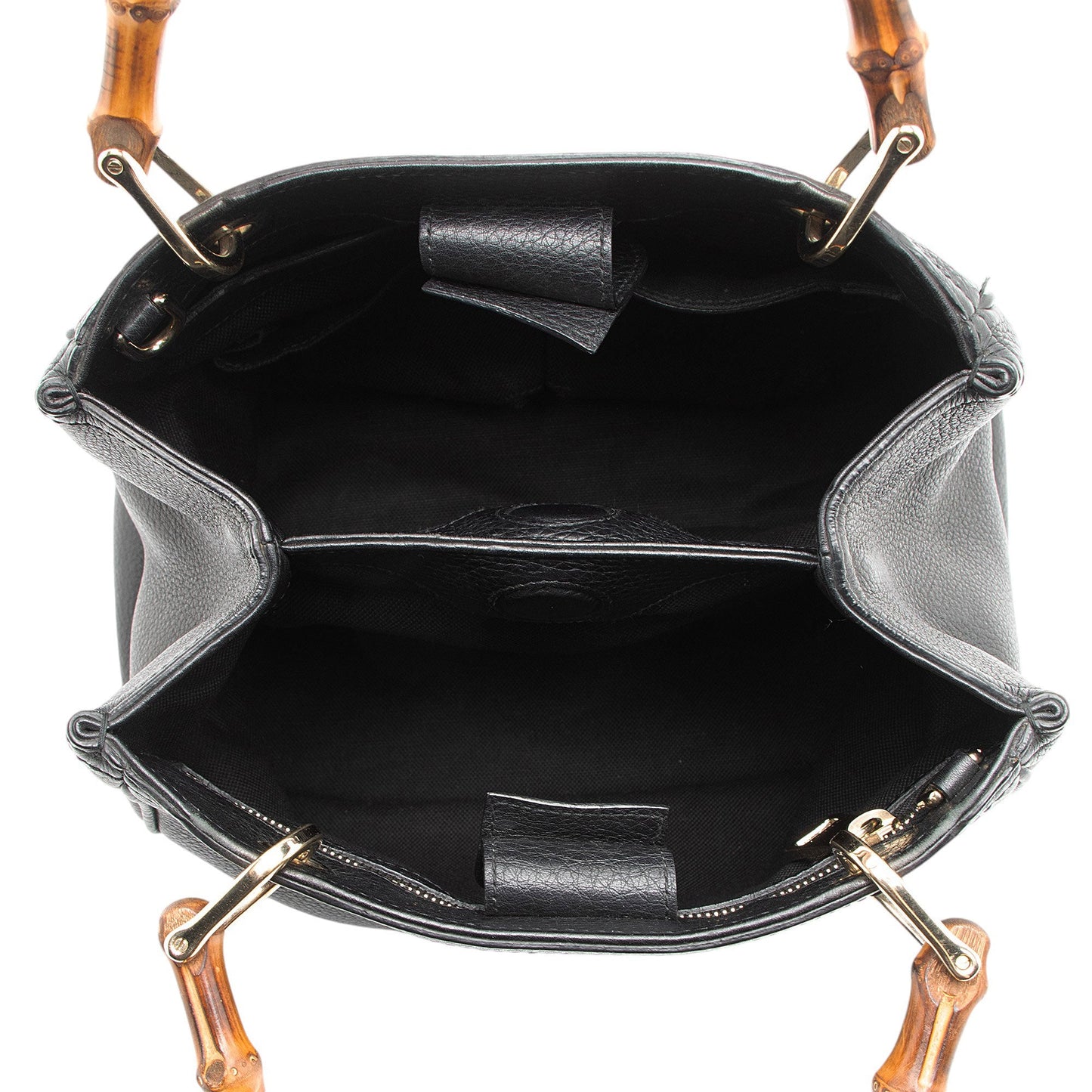 Gucci Leather Bamboo Small Shopper Tote (SHF-M26bz2)