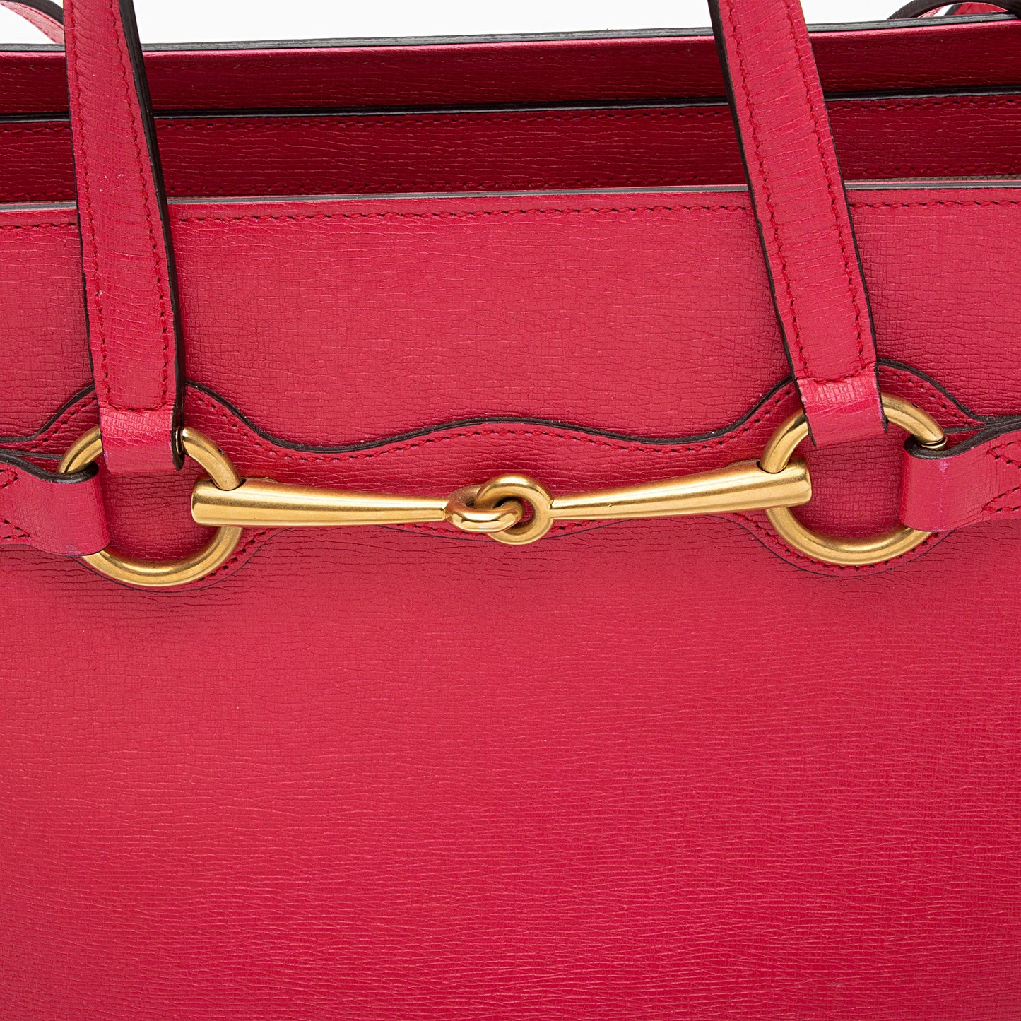 Gucci Leather Bright Bit Medium Tote (SHF-KAPGcj)