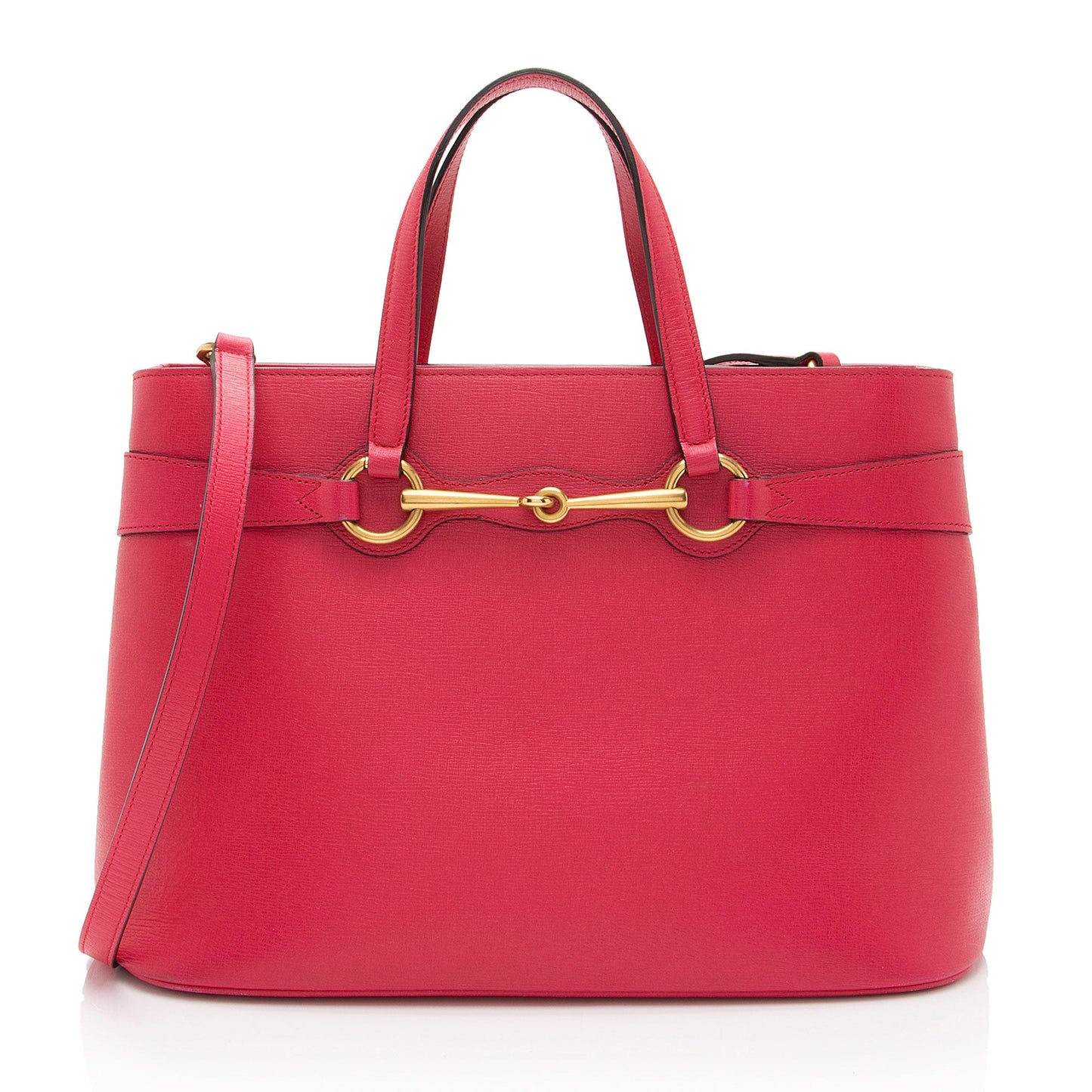 Gucci Leather Bright Bit Medium Tote (SHF-KAPGcj)