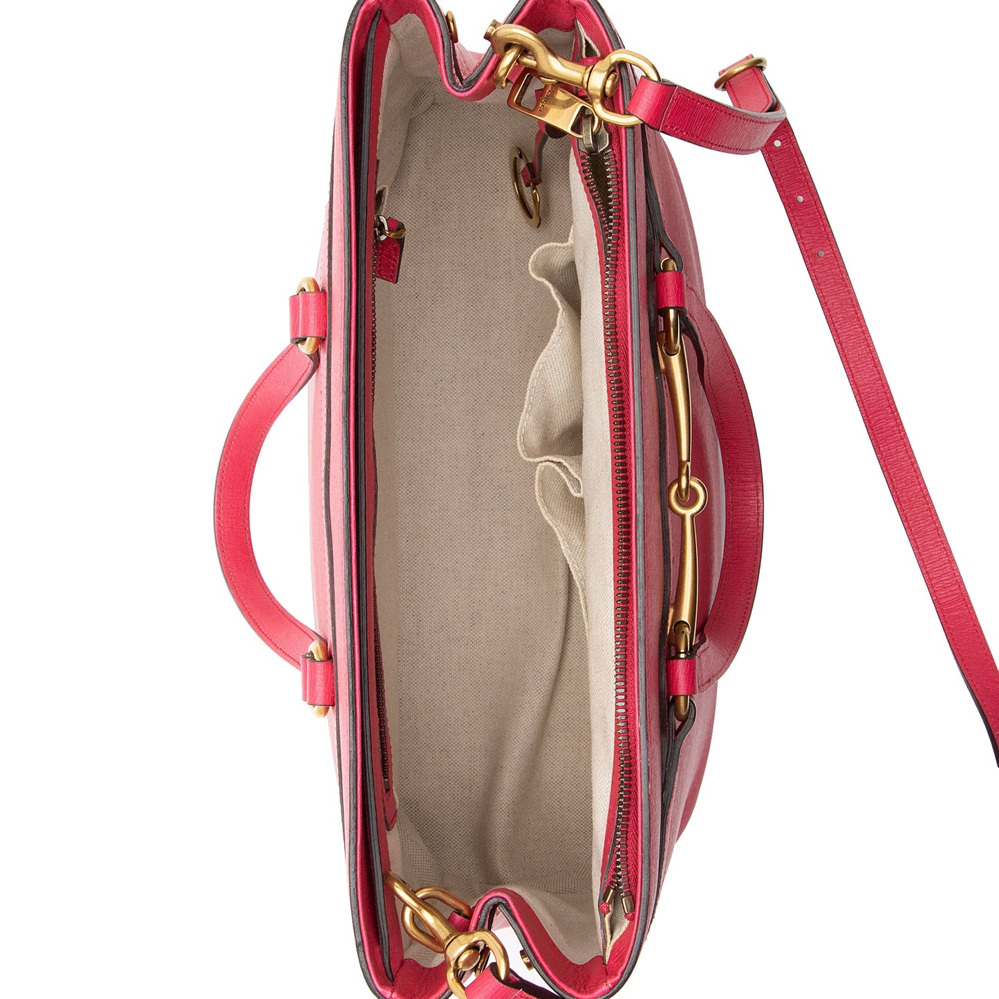 Gucci Leather Bright Bit Medium Tote (SHF-KAPGcj)