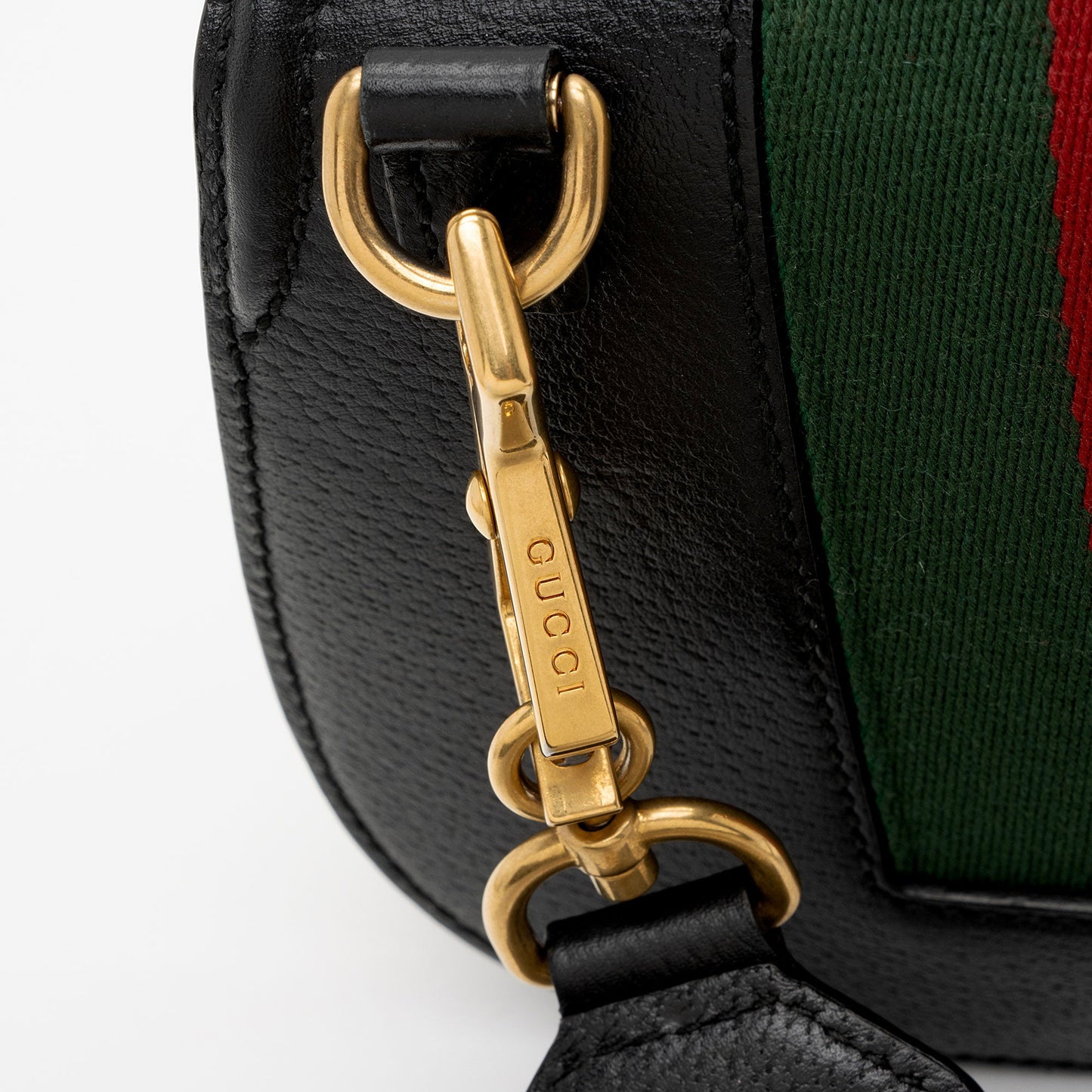 Gucci Leather Crystal Butterfly Linea Totem Small Crossbody (SHF-EzIHWx)