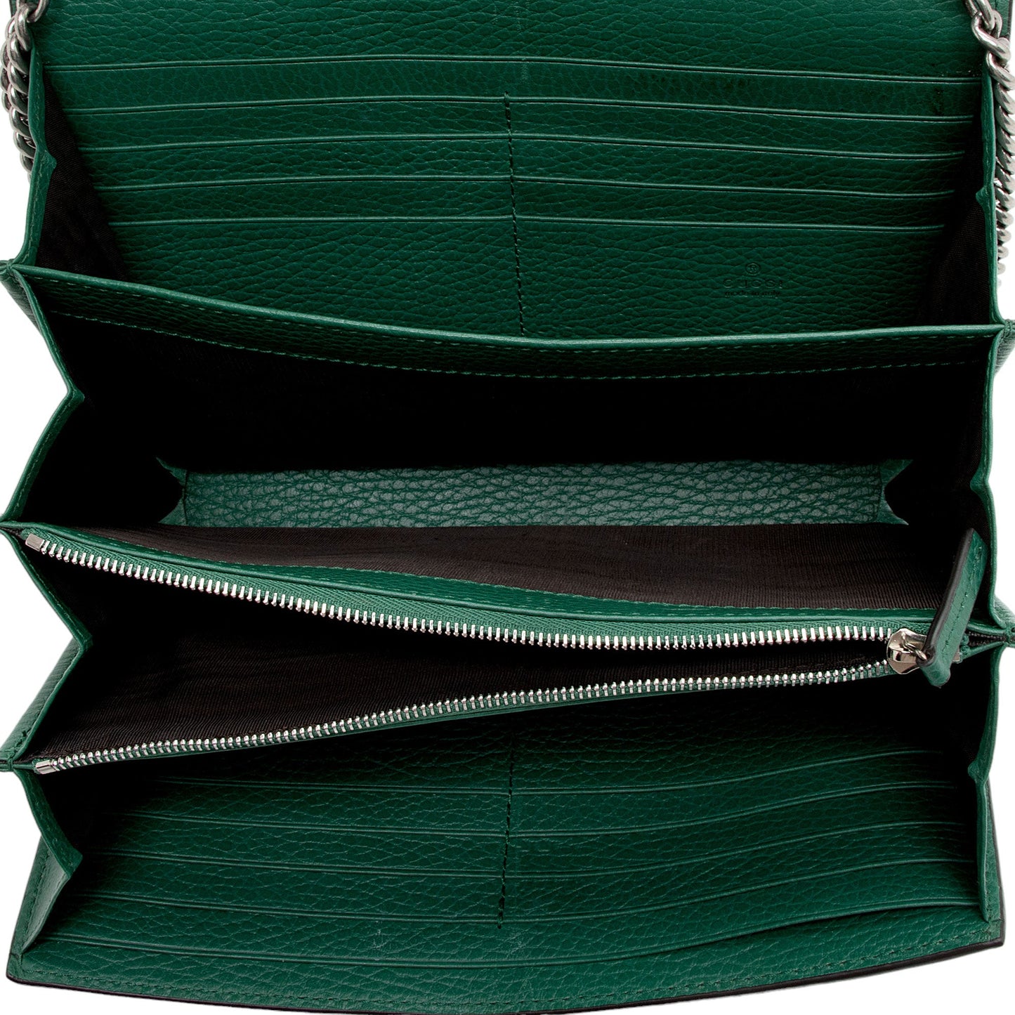 Gucci Leather Crystal Dionysus Chain Wallet (SHF-lfofdz)
