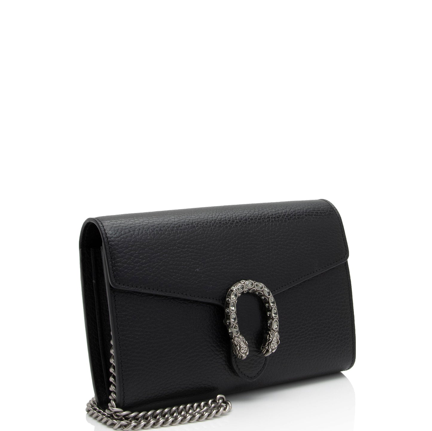 Gucci Leather Crystal Dionysus Chain Wallet (SHF-N4rGzu)