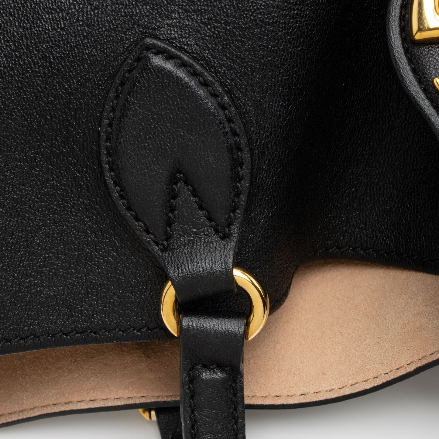 Gucci Leather Dahlia Medium Tote (SHF-G7nIG2)